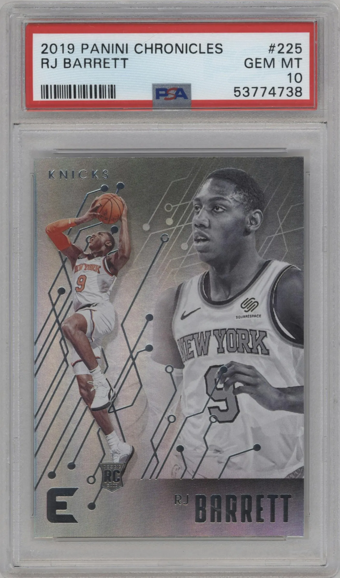 2019 Panini Chronicles Essentials RJ Barrett #225 PSA 10