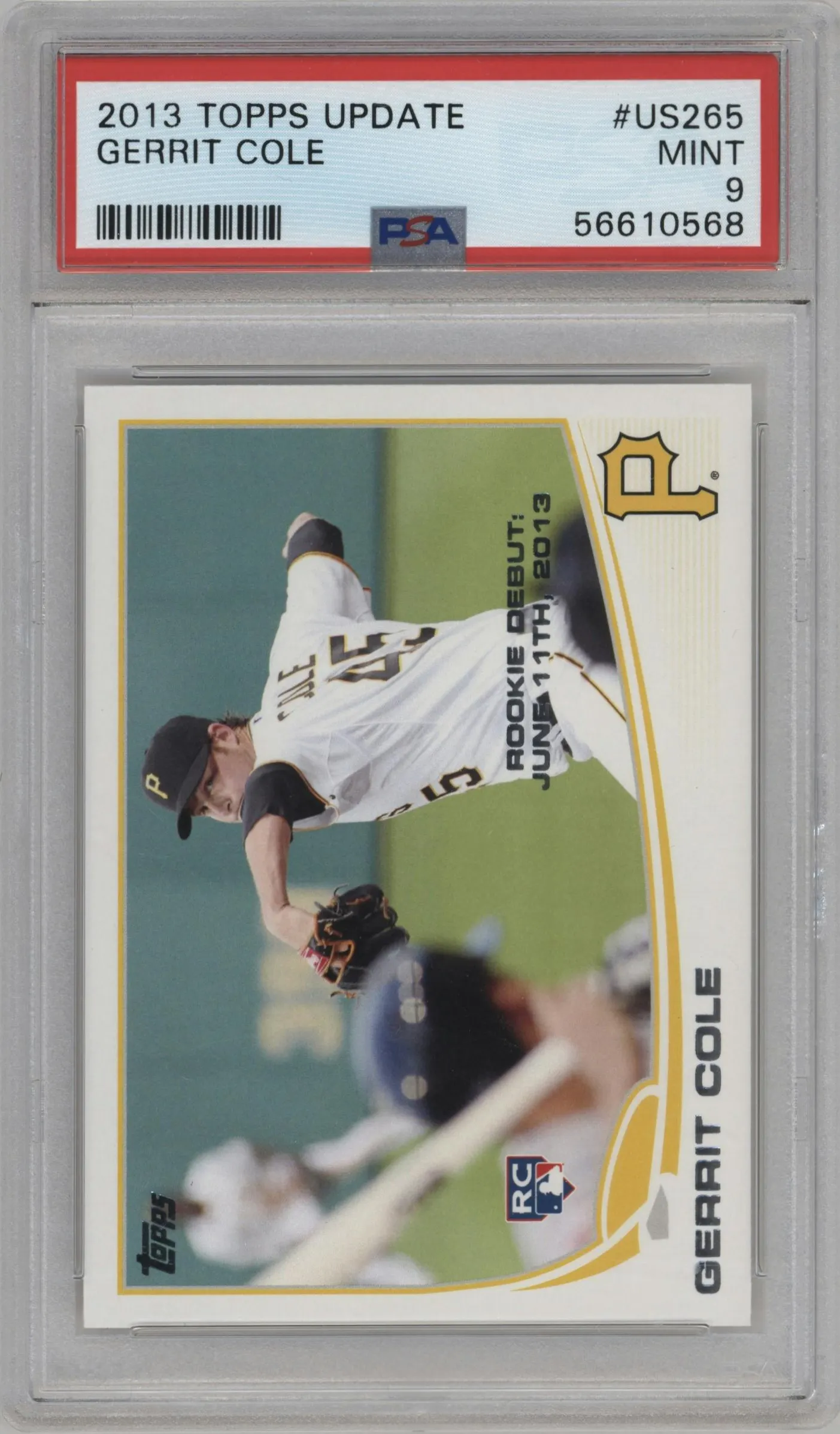 2013 Topps Update Gerrit Cole #US265 PSA 9