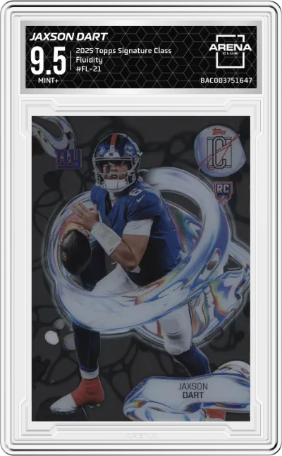 2025 Topps Signature Class Fluidity Jaxson Dart #FL-21 ARENA CLUB 9.5