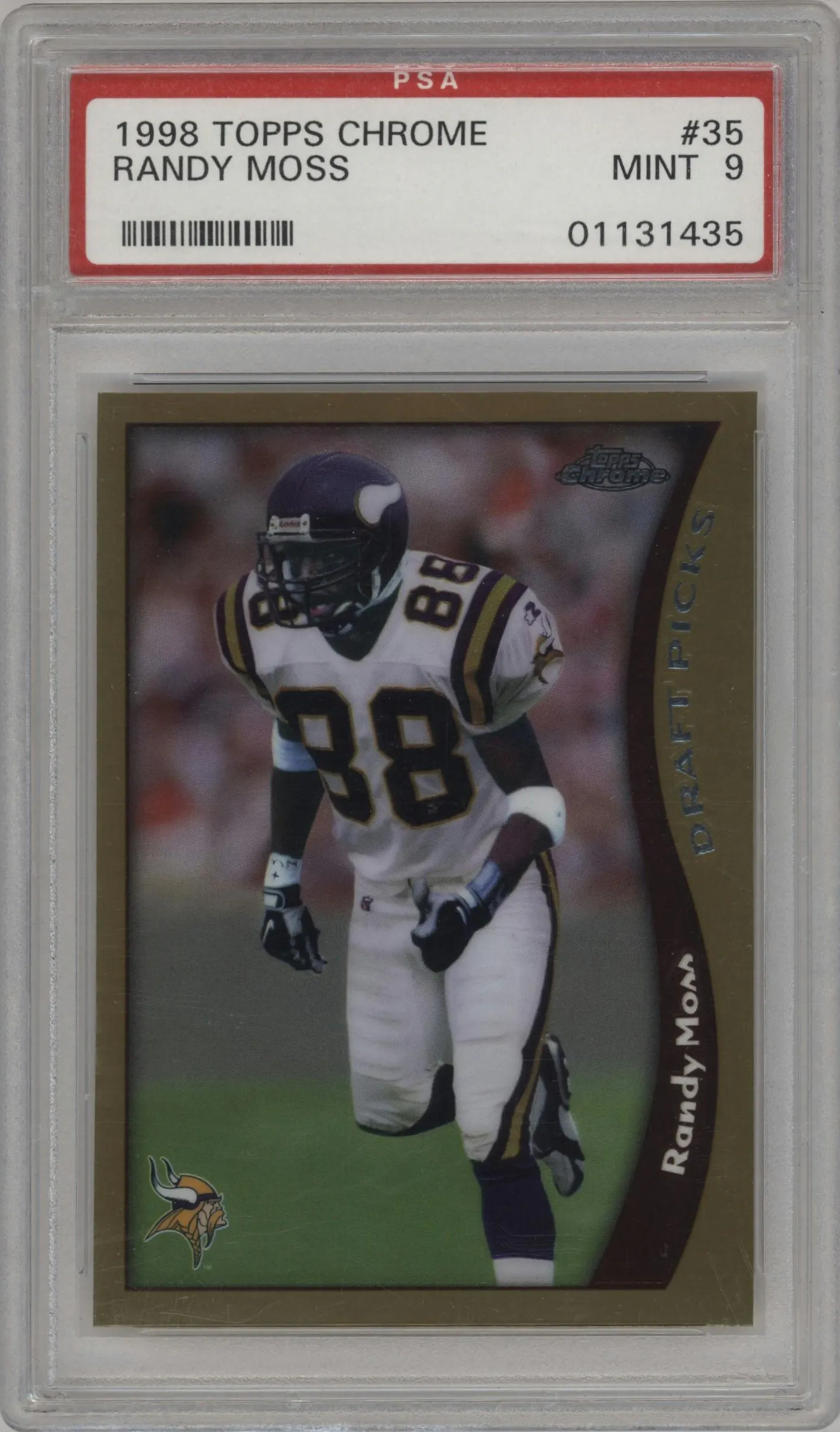 1998 Topps Chrome Randy Moss #35 PSA 9