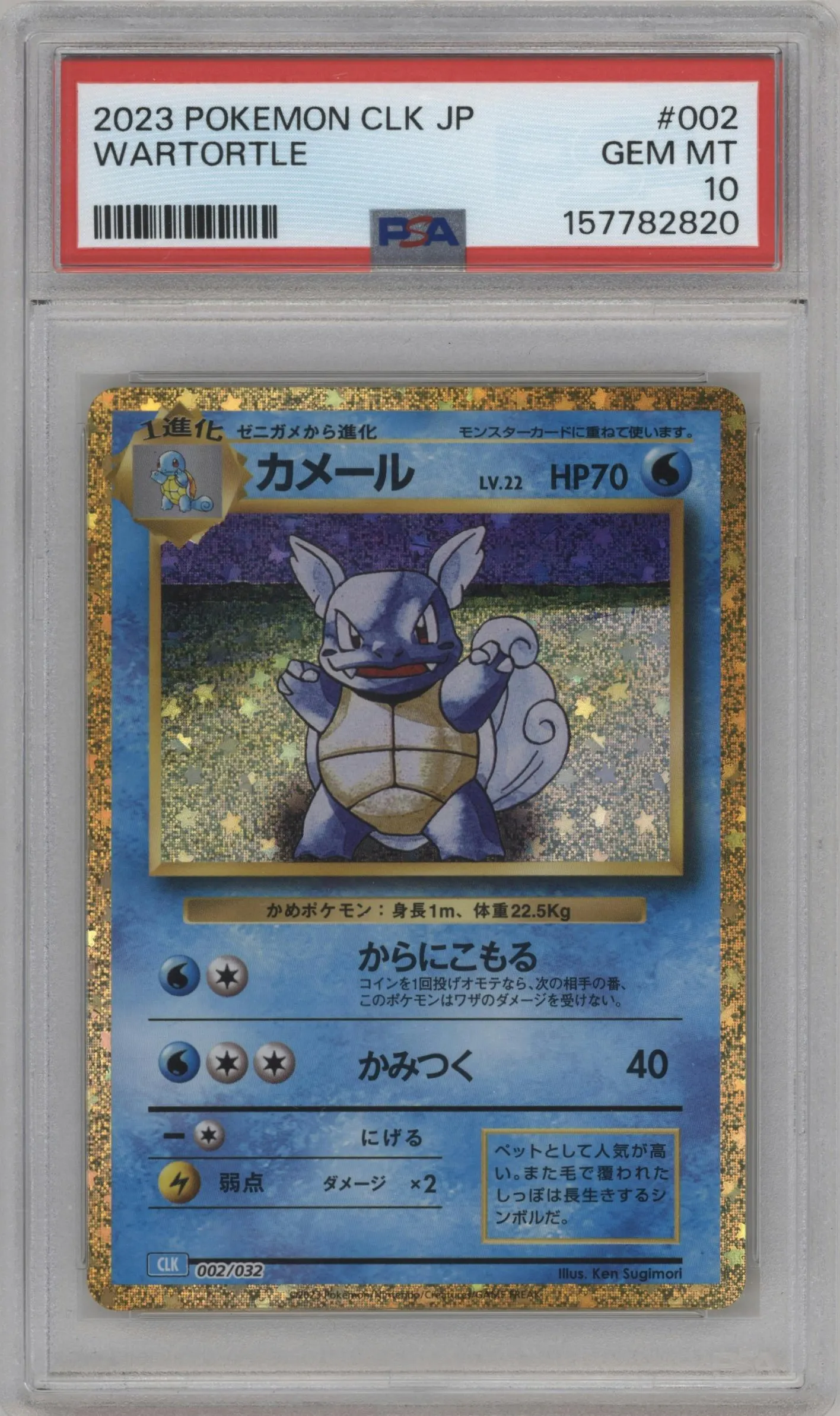 2023 Pokemon CLK Japanese Wartortle PSA 10