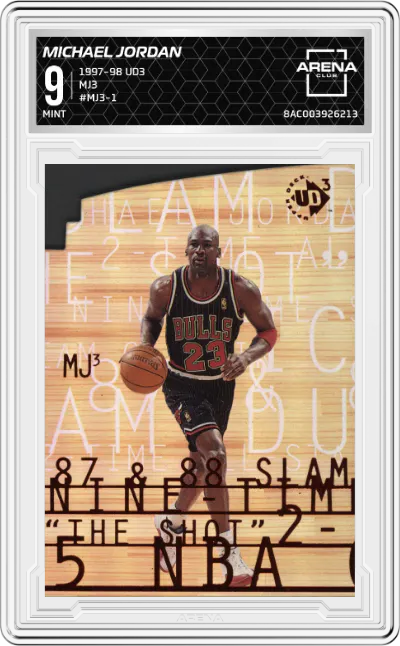 1997 Upper Deck UD3 MJ3 Michael Jordan #MJ3-1 ARENA CLUB 9