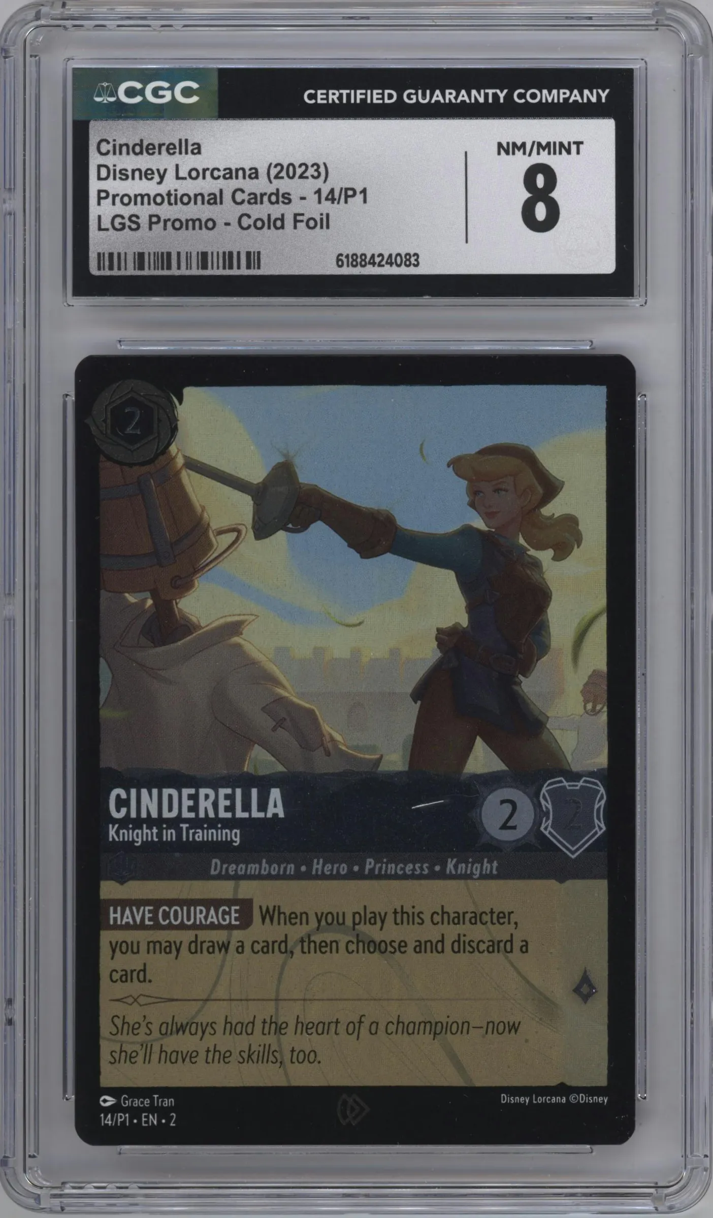 2023 Disney Lorcana Organized Play Kit Cinderella #14 CGC 8