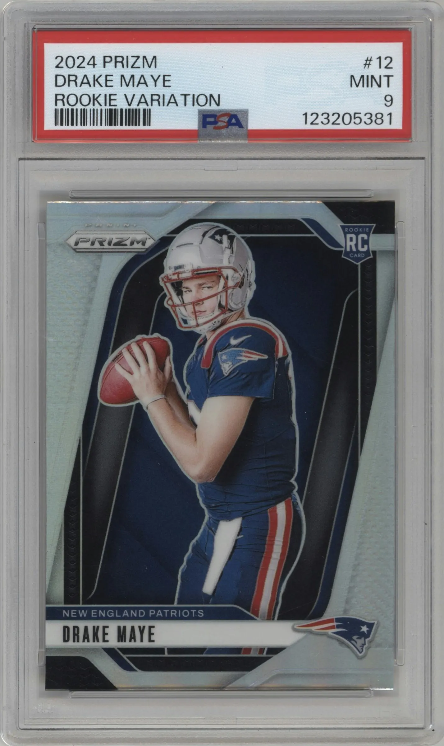 2024 Panini Prizm Rke.Var. Drake Maye #12 PSA 9