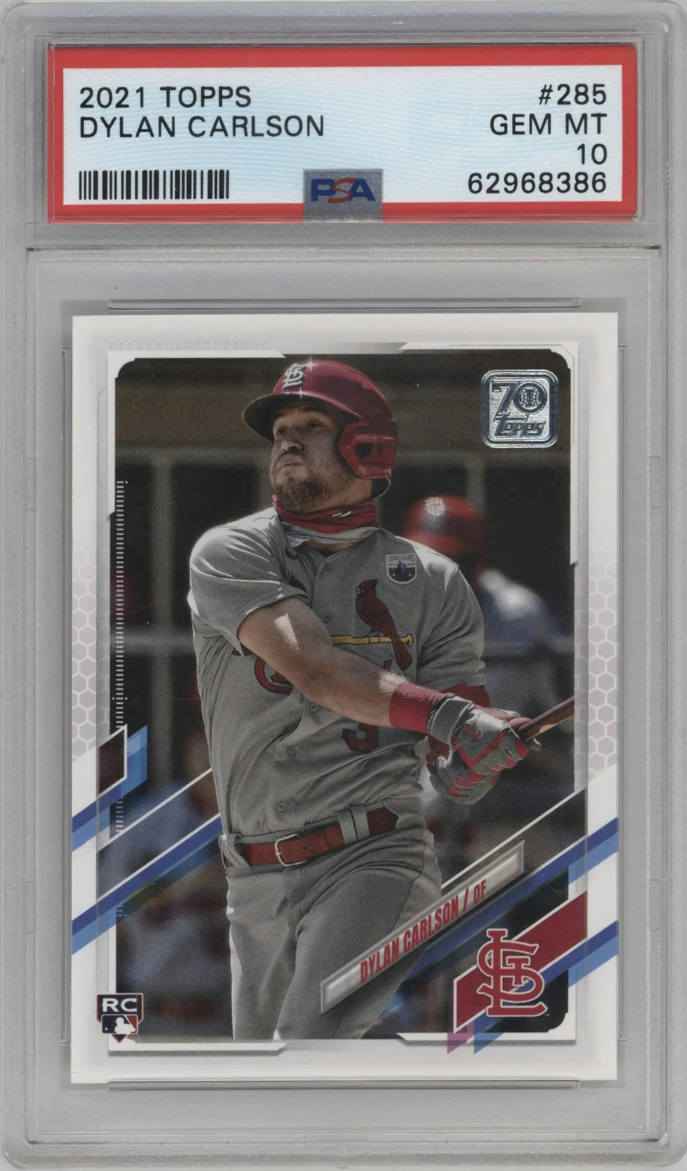 2021 Topps Series 1 Dylan Carlson #285 PSA 10