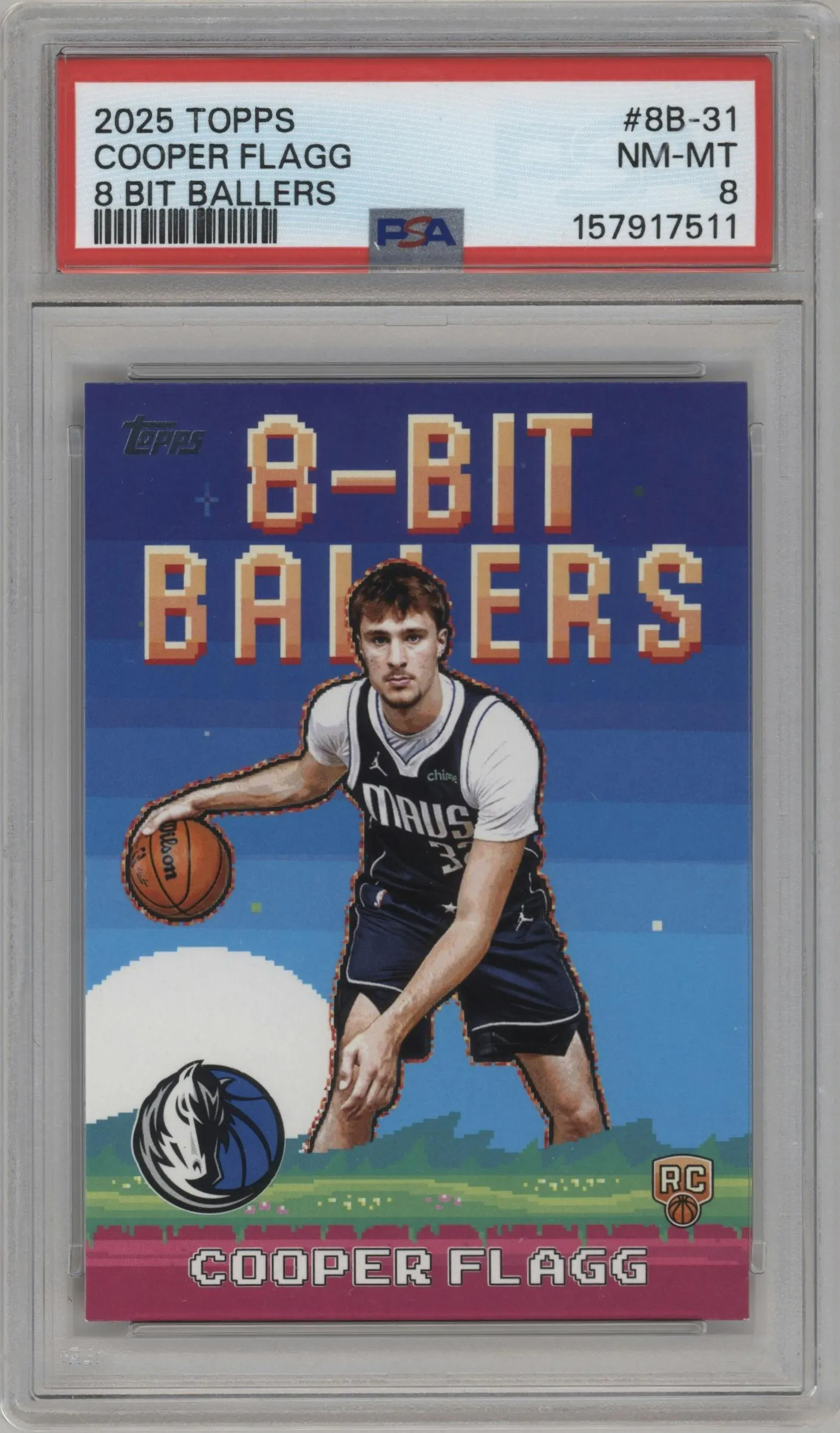 2025 Topps 8-Bit Ballers Cooper Flagg #8B-31 PSA 8