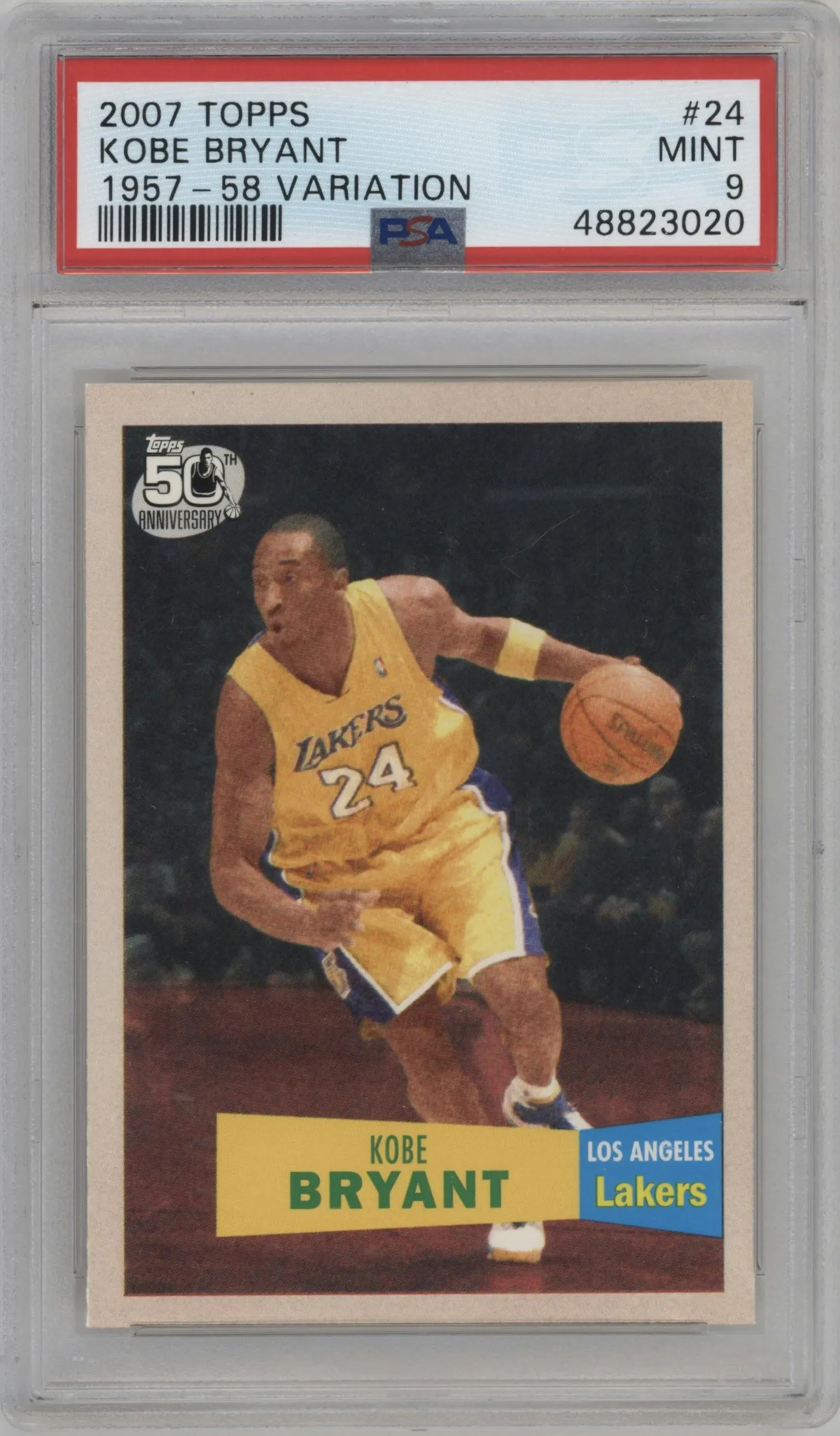 2007 Topps 1957-58 Variation Kobe Bryant #24 PSA 9