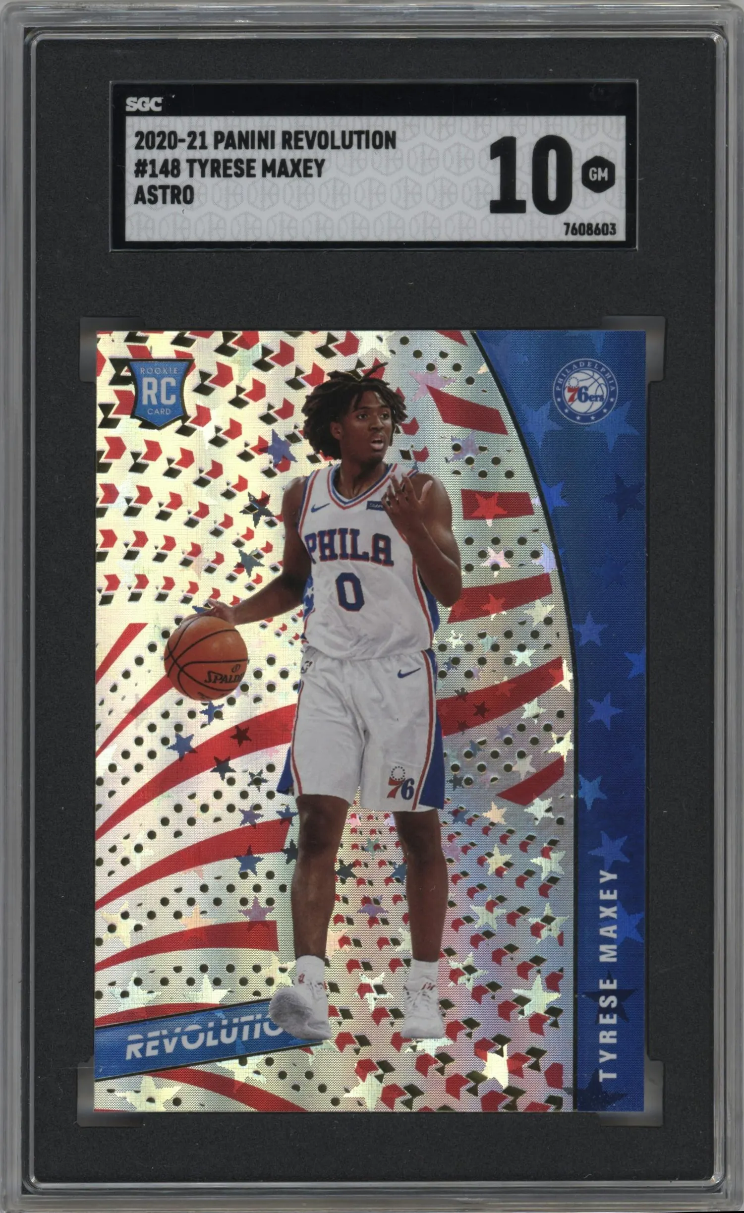 2020 Panini Revolution Tyrese Maxey Astro #148 SGC 10