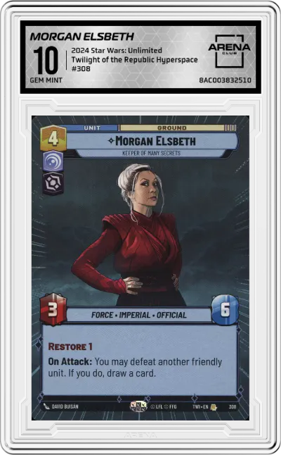2024 Star Wars: Unlimited Twilight of the Republic Morgan Elsbeth Hyperspace ARENA CLUB 10