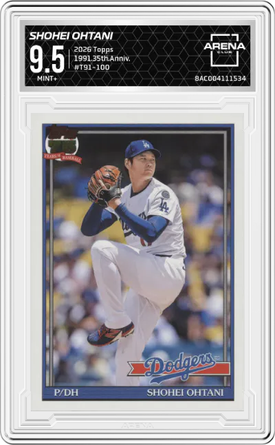 2026 Topps 1991.35th.Anniv. Shohei Ohtani #T91-100 ARENA CLUB 9.5