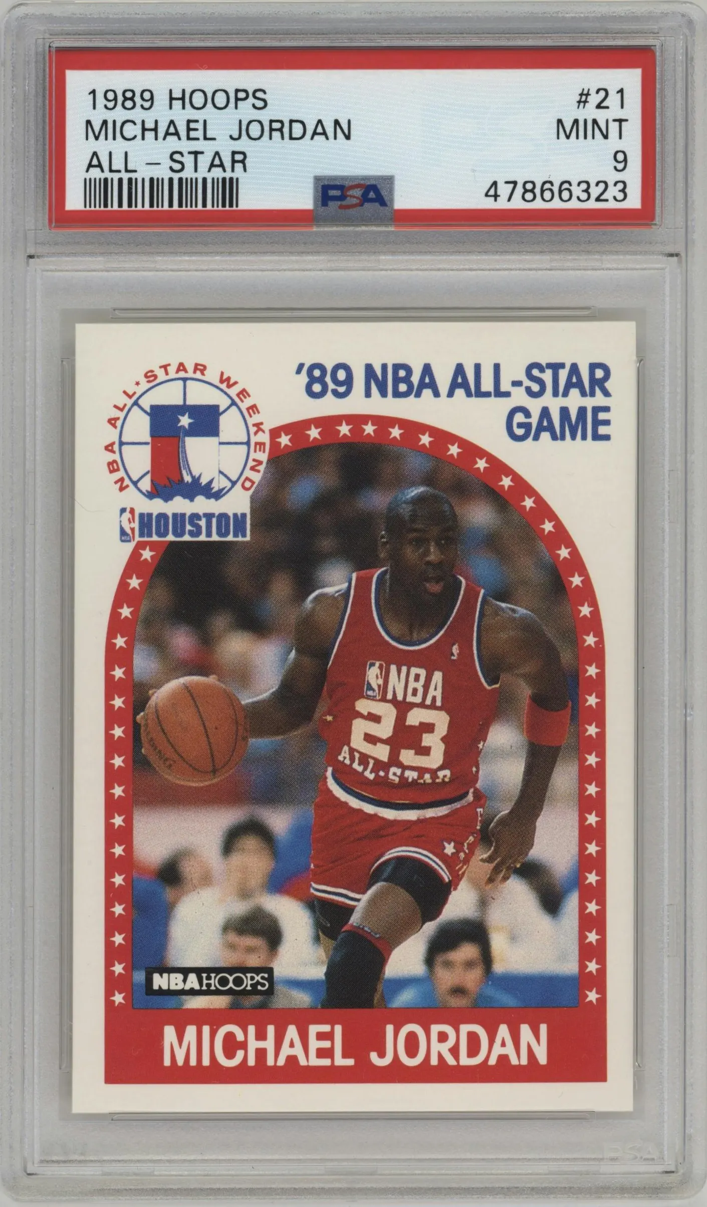 1989 NBA Hoops Michael Jordan #21 PSA 9