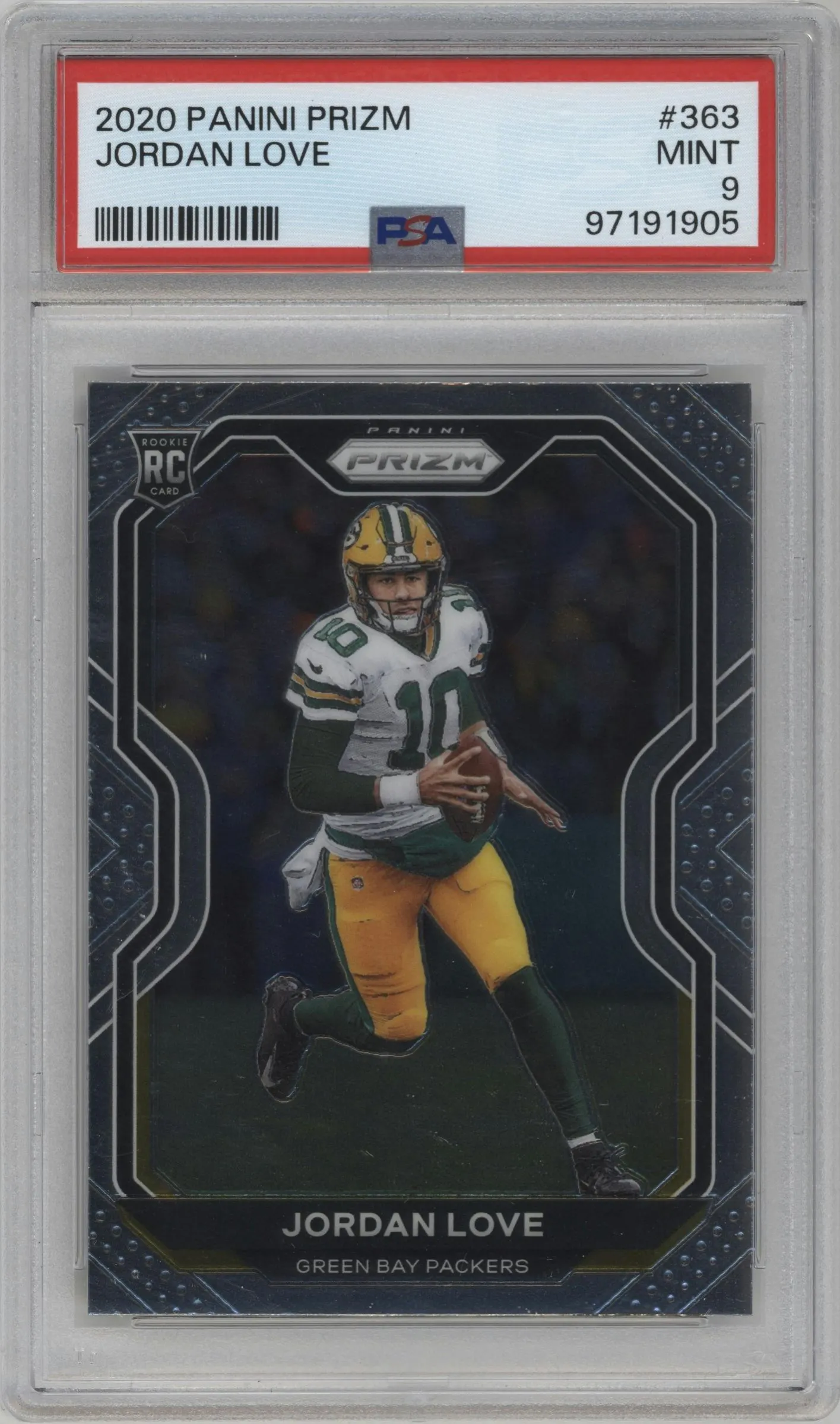 2020 Panini Prizm Jordan Love #363 PSA 9