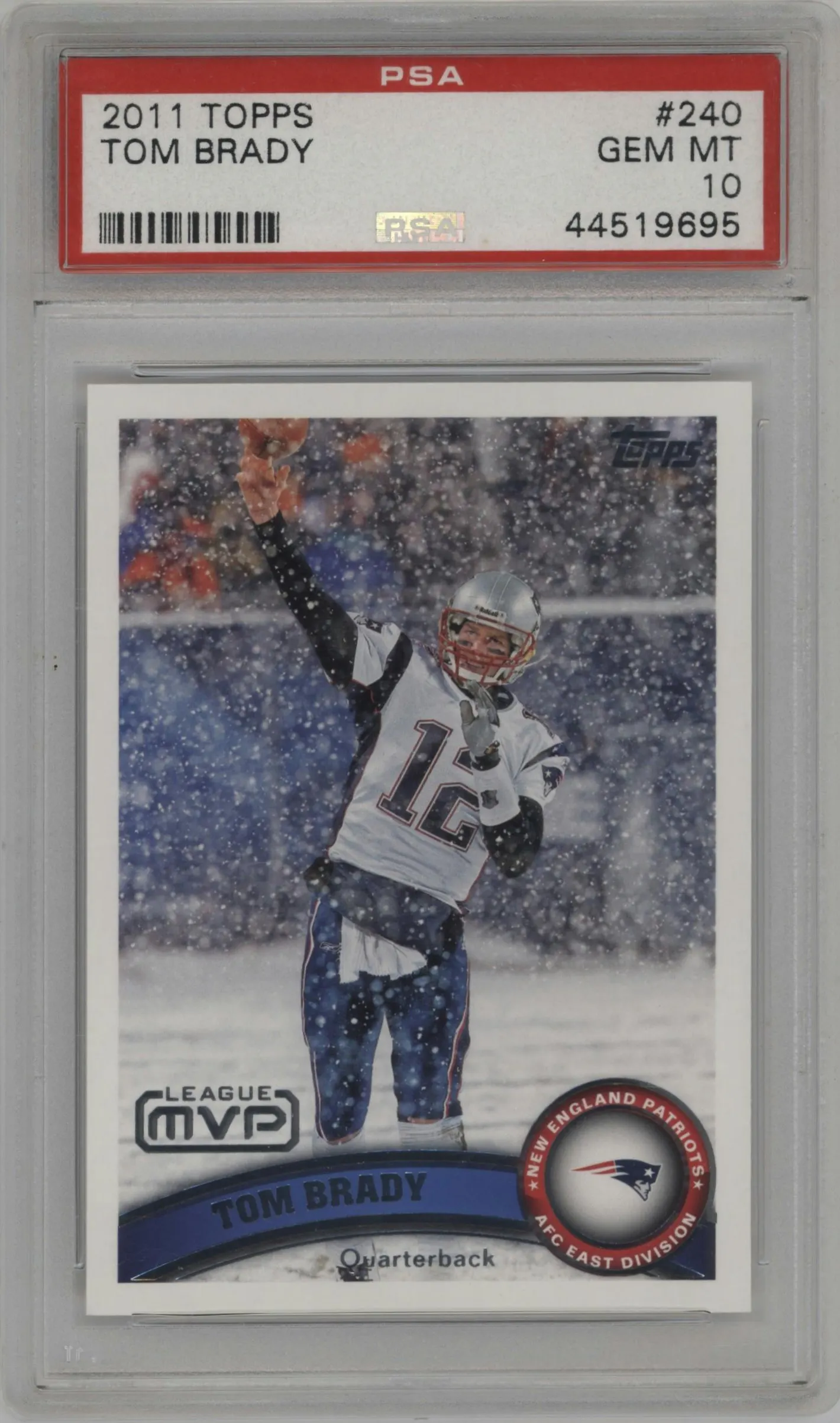 2011 Topps Tom Brady #240 PSA 10