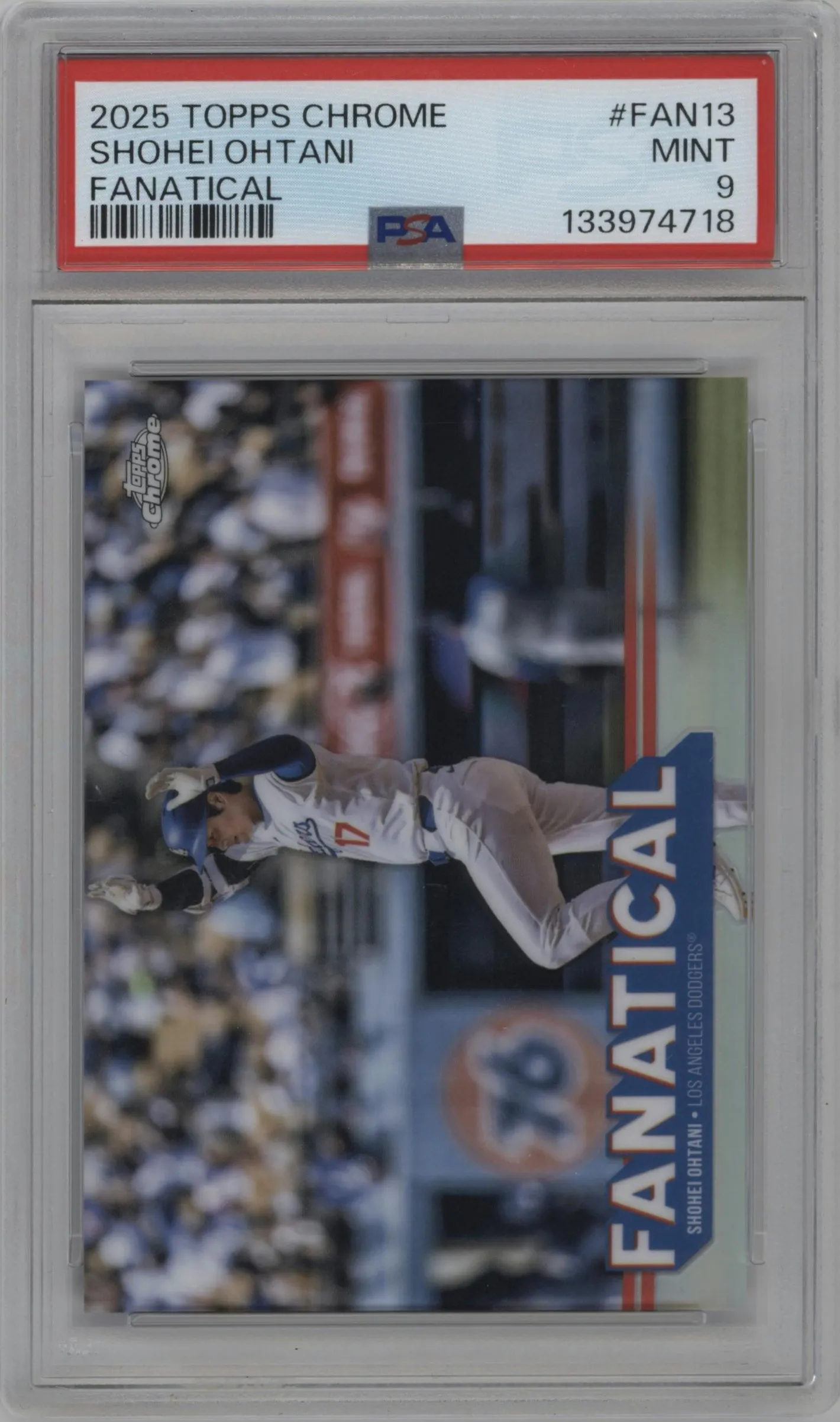 2025 Topps Chrome Fanatical Shohei Ohtani #FAN-13 PSA 9