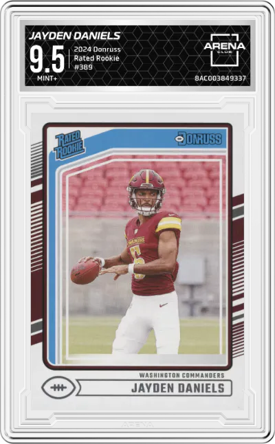 2024 Donruss Rated Rookie Jayden Daniels #389 ARENA CLUB 9.5