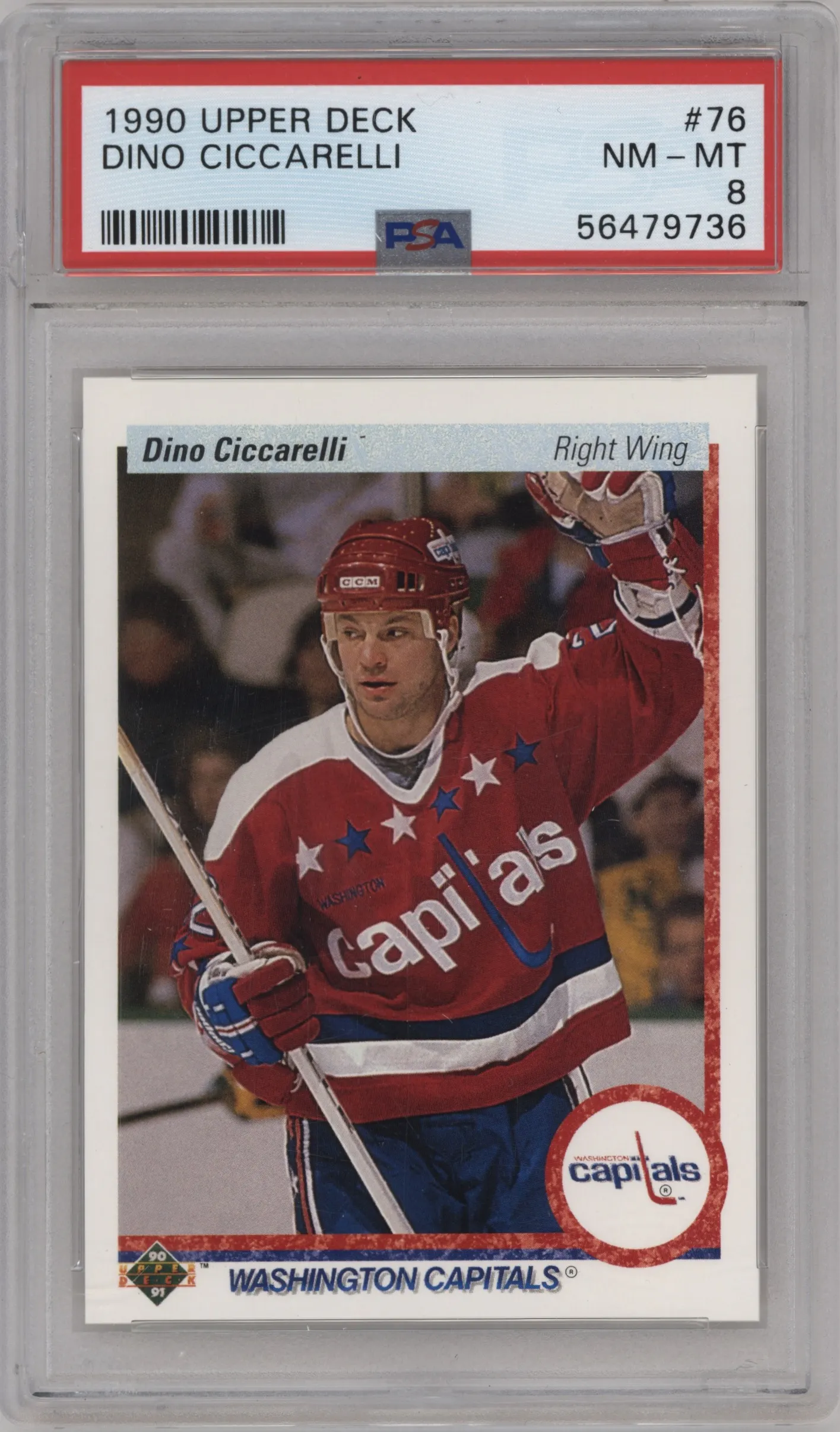 1990 Upper Deck Dino Ciccarelli PSA 8
