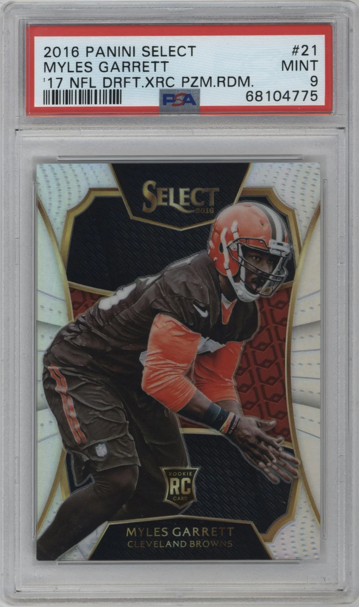 2016 Panini Select '17 NFL Draft.XRC Myles Garrett #21 PSA 9