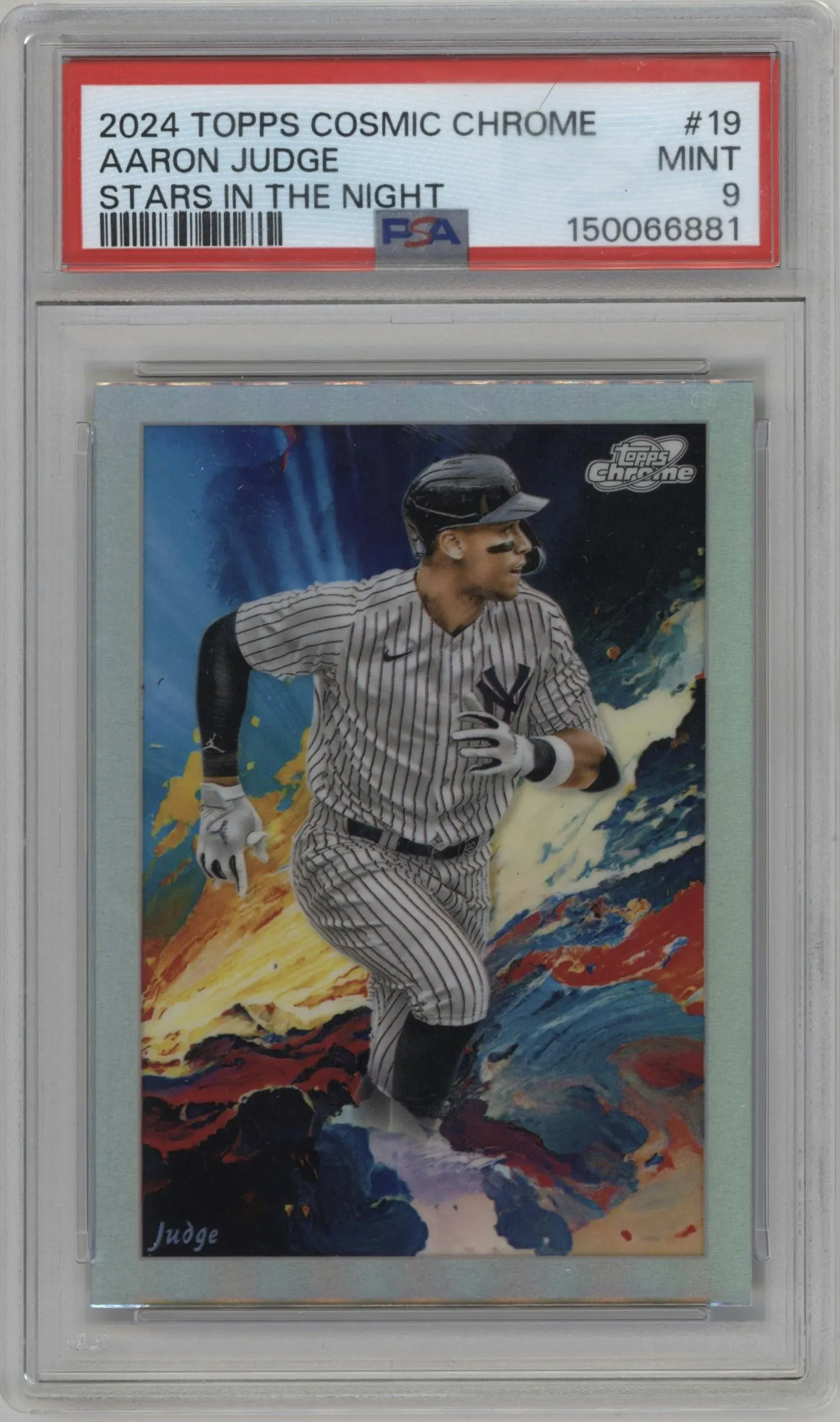 2024 Topps Cosmic Chrome Stars in the Night Aaron Judge #STN-19 PSA 9
