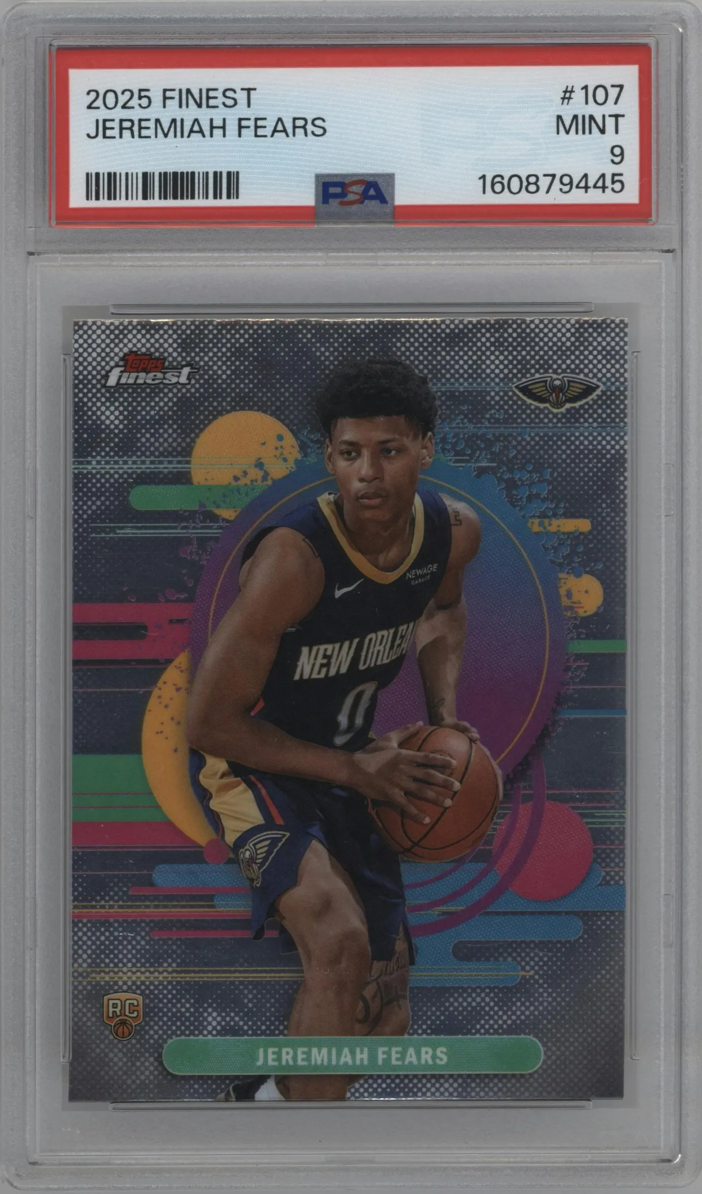 2025 Finest Jeremiah Fears #107 PSA 9