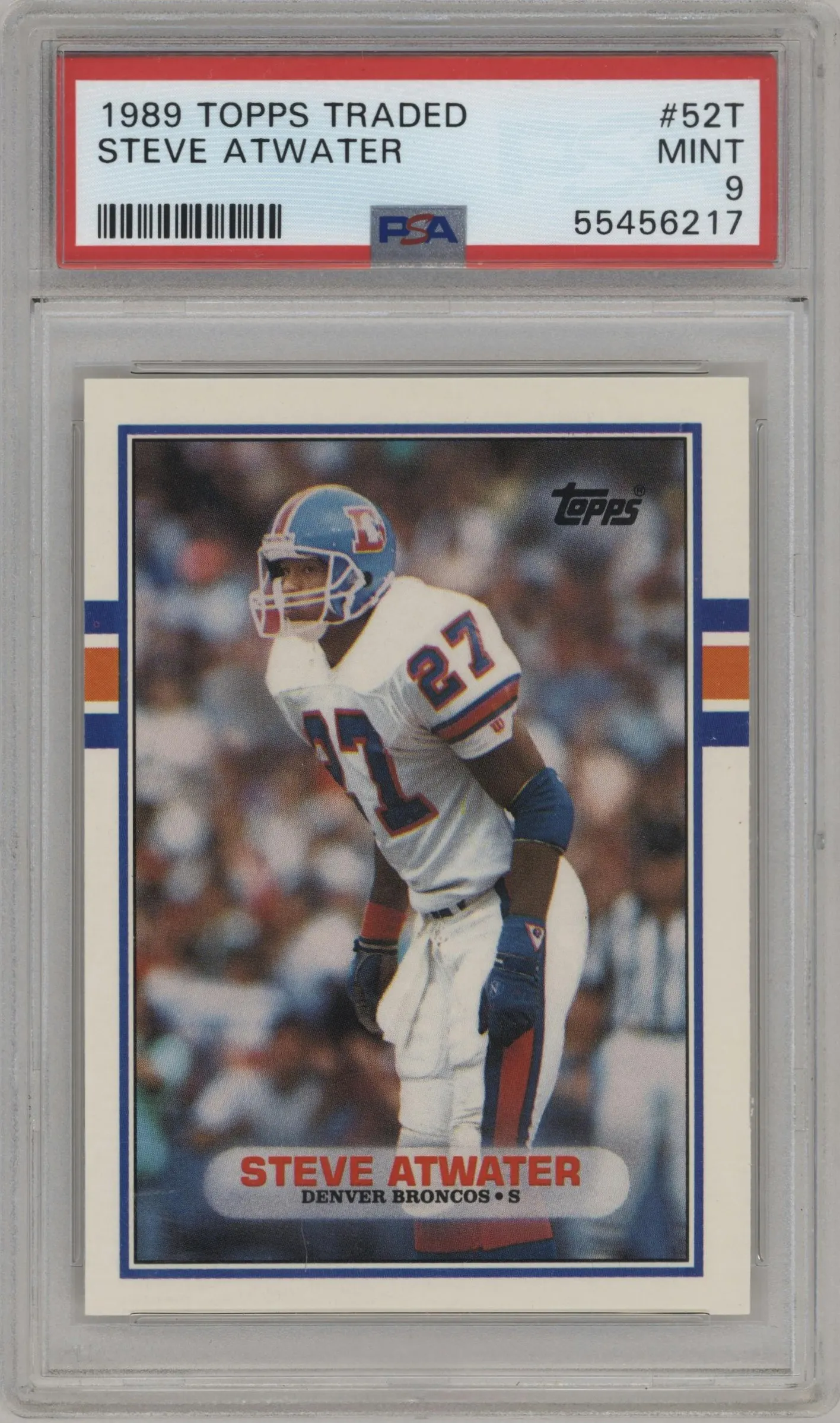 1989 Topps Traded Steve Atwater #52T PSA 9