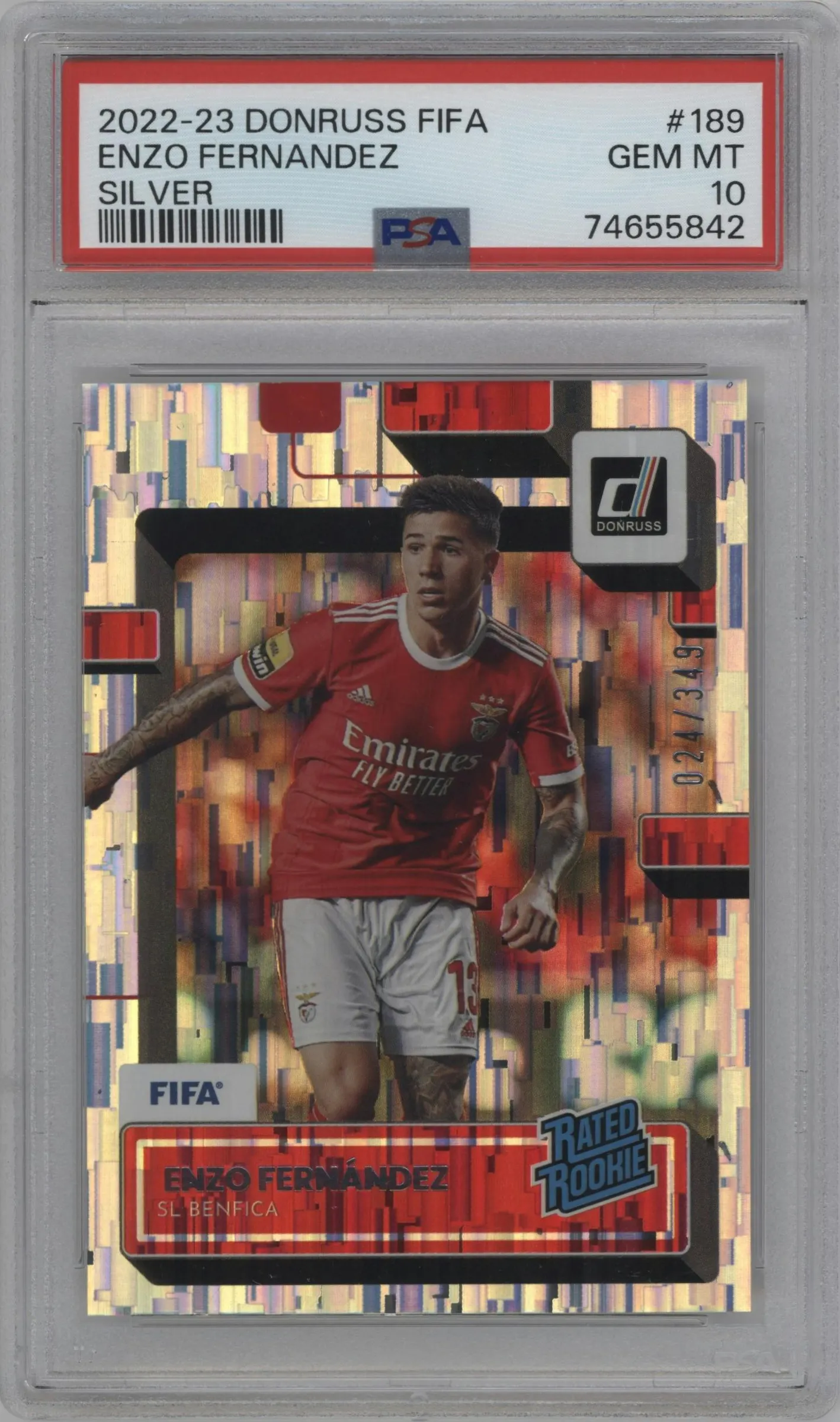 2022 Donruss FIFA Donruss FIFA Rated Rookie Enzo Fernandez Silver PSA 10