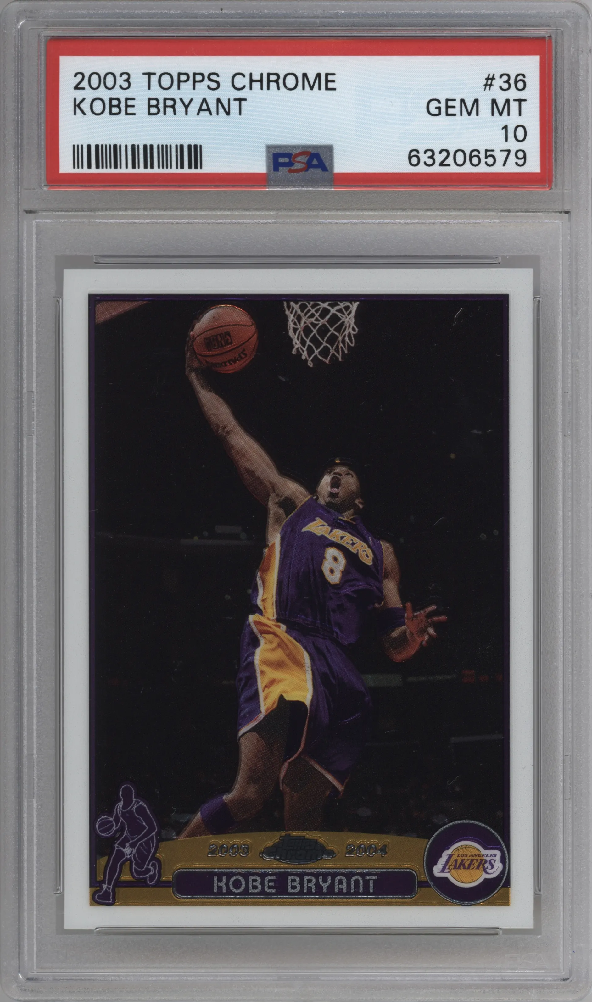 2003 Topps Chrome Kobe Bryant PSA 10