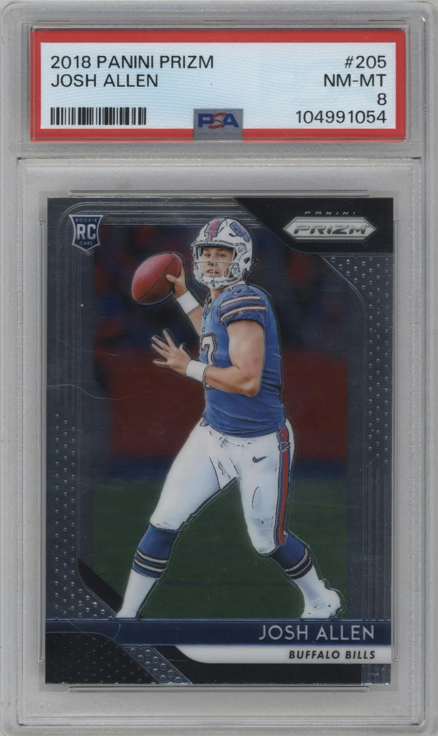 2018 Panini Prizm Josh Allen #205 PSA 8