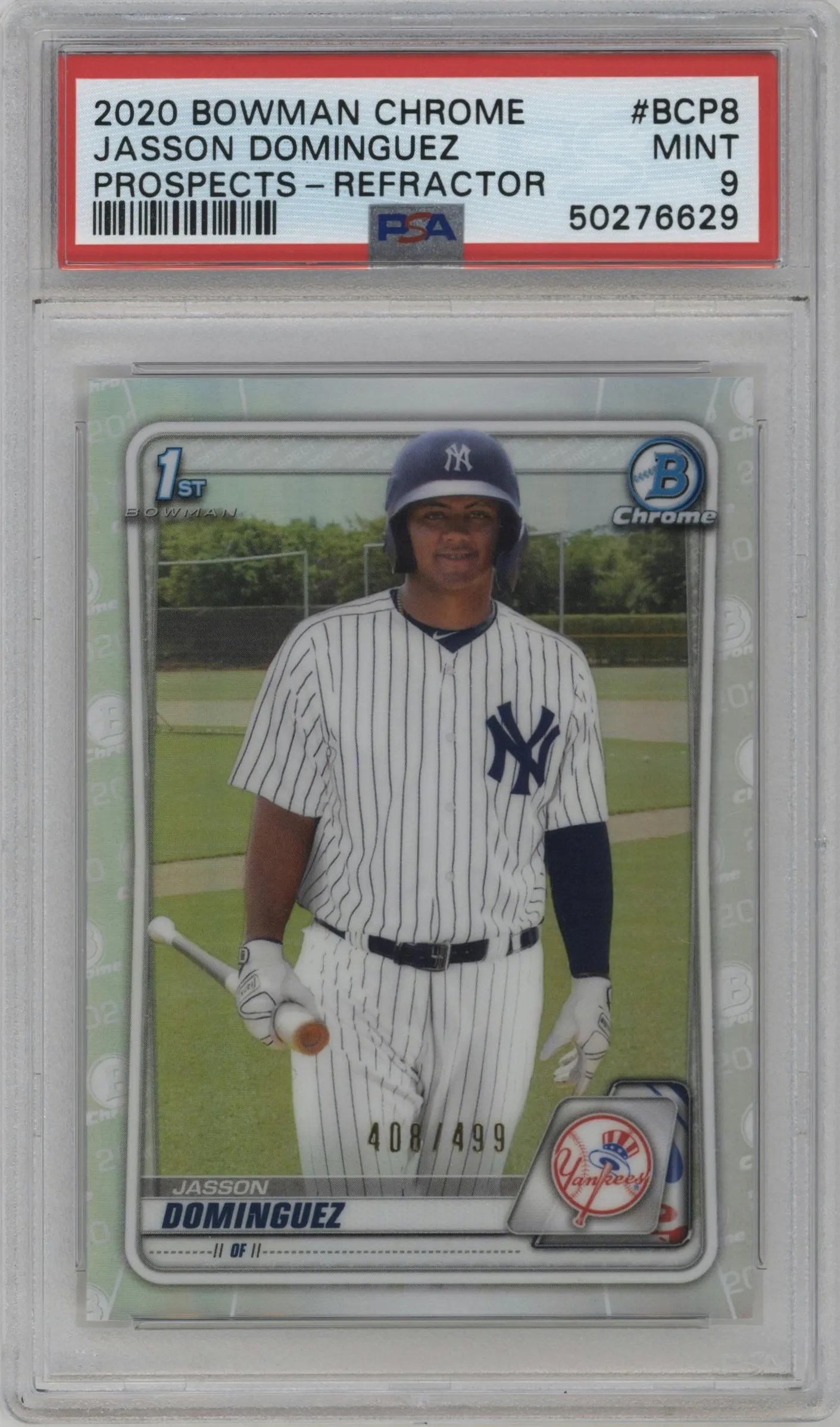 2020 Bowman Chr.Pros. Jasson Dominguez Refractor PSA 9