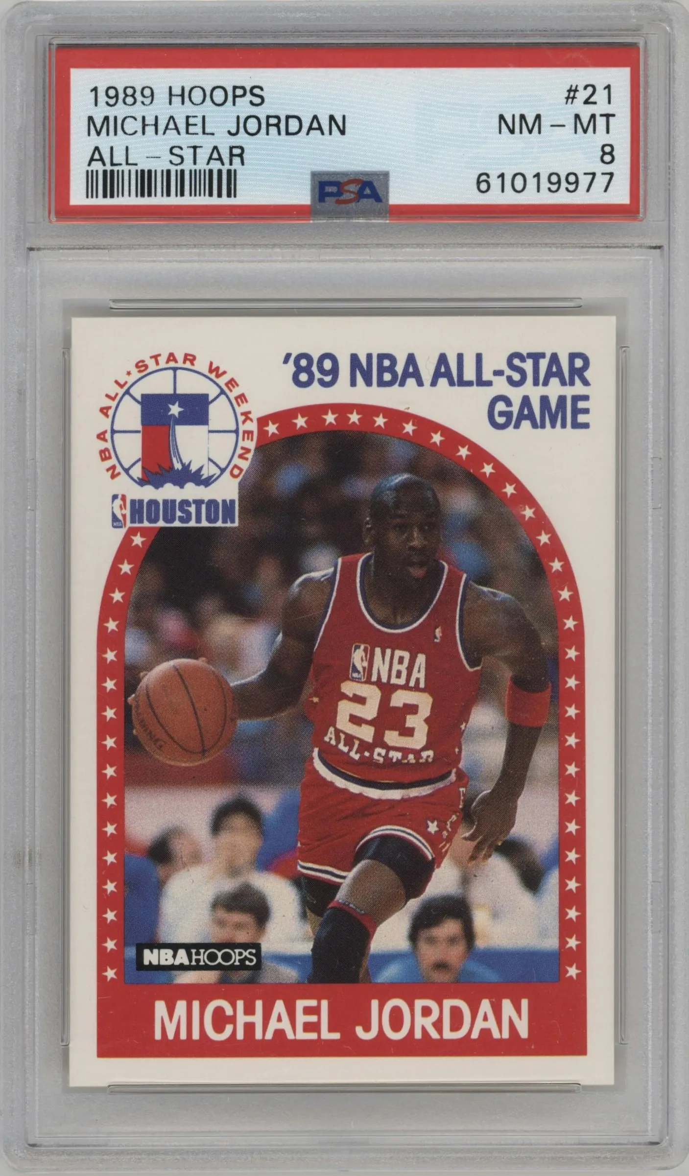 1989 NBA Hoops Michael Jordan #21 PSA 8