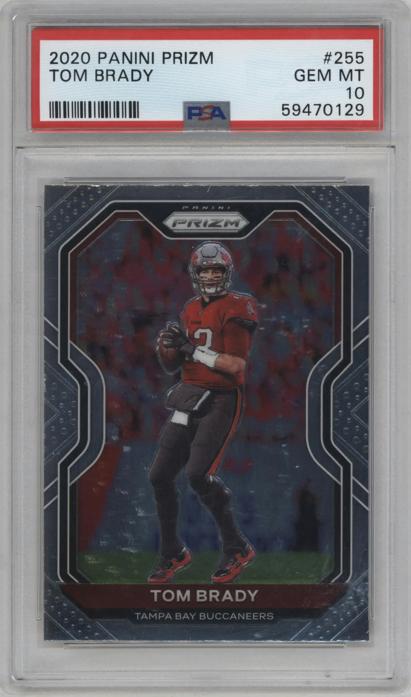 2020 Panini Prizm Tom Brady #255 PSA 10