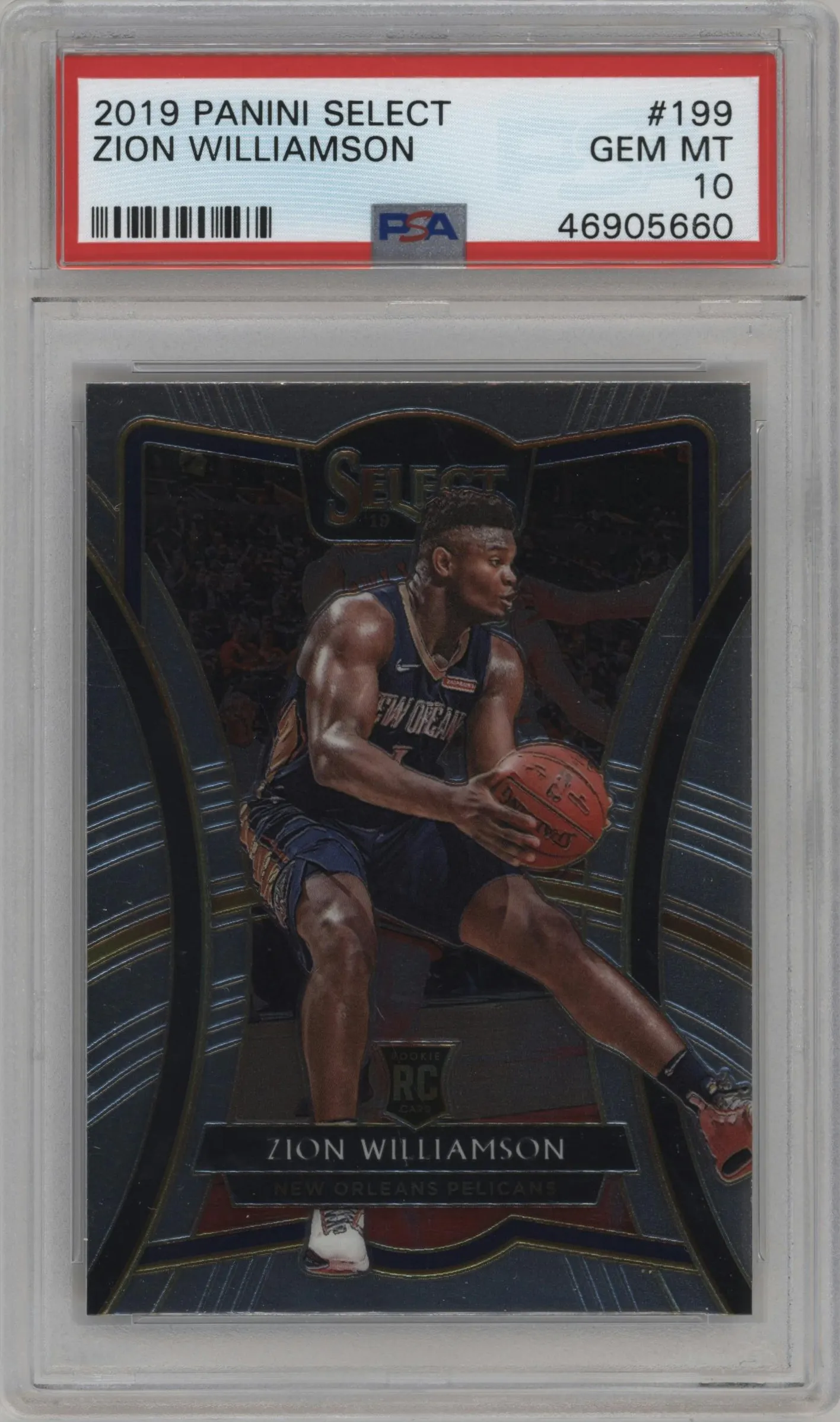 2019 Panini Select Pre.Lvl. Zion Williamson #199 PSA 10