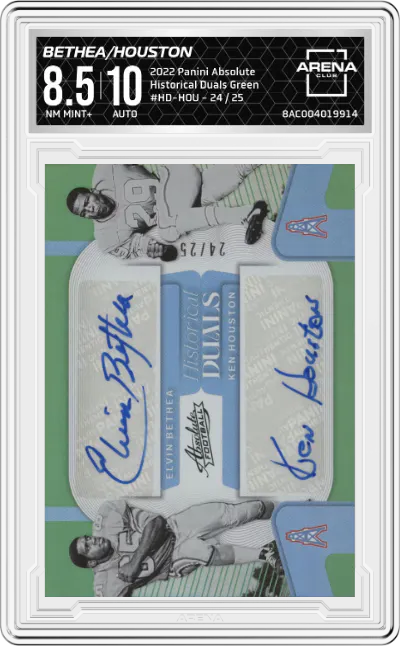 2022 Panini Absolute Historical Duals Elvin Bethea/Ken Houston Green #HD-HOU ARENA CLUB 8.5