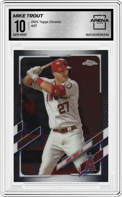 2021 Topps Chrome Mike Trout #27 ARENA CLUB 10
