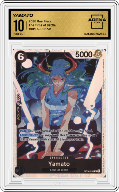2026 One Piece The Time of Battle Yamato SR #OP16-098 SR ARENA CLUB 10