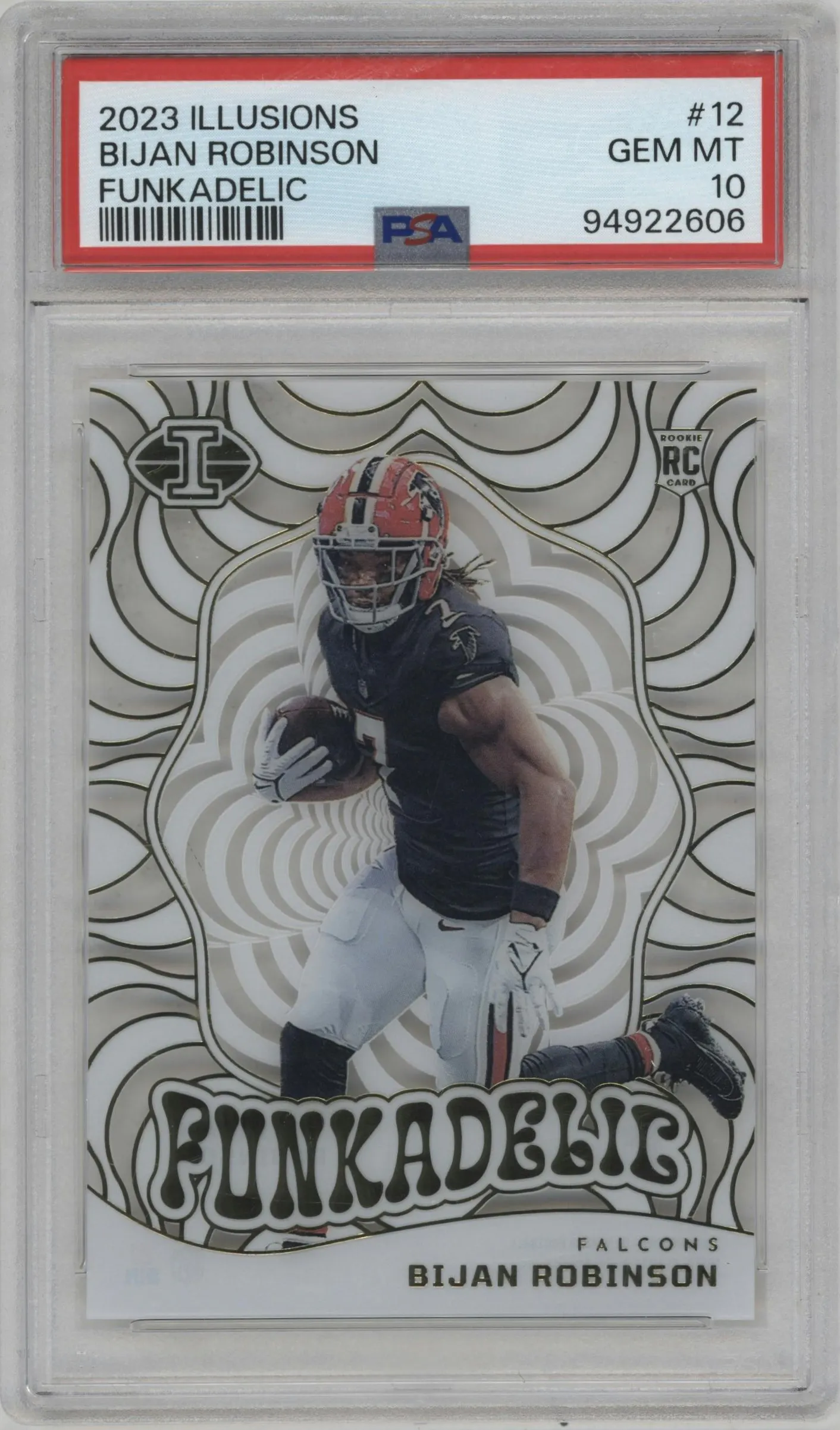 2023 Panini Illusions Funkadelic Bijan Robinson #12 PSA 10