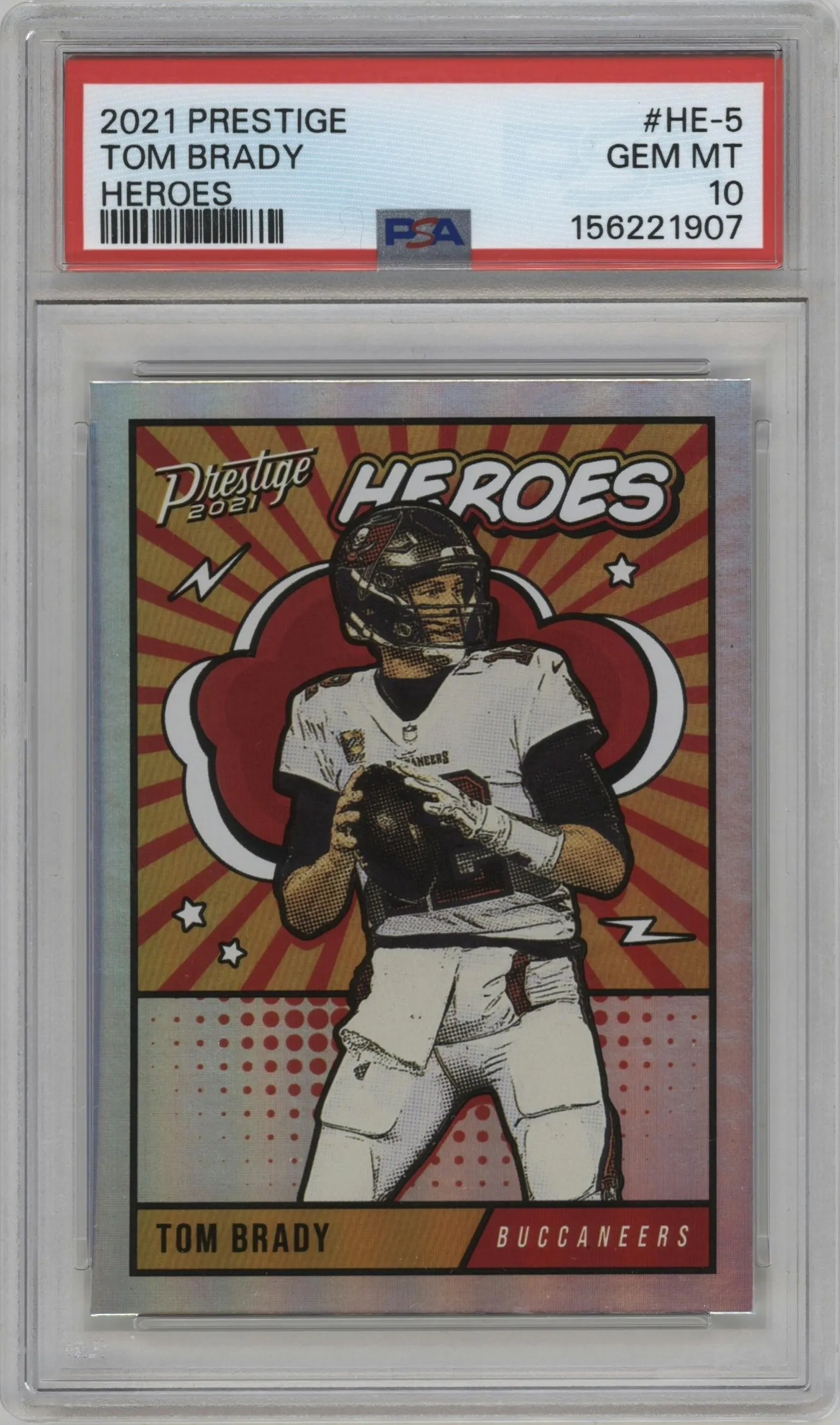 2021 Panini Prestige Heroes Tom Brady #HE-5 PSA 10