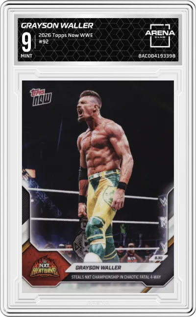 2026 Topps Now WWE Grayson Waller #92 ARENA CLUB 9