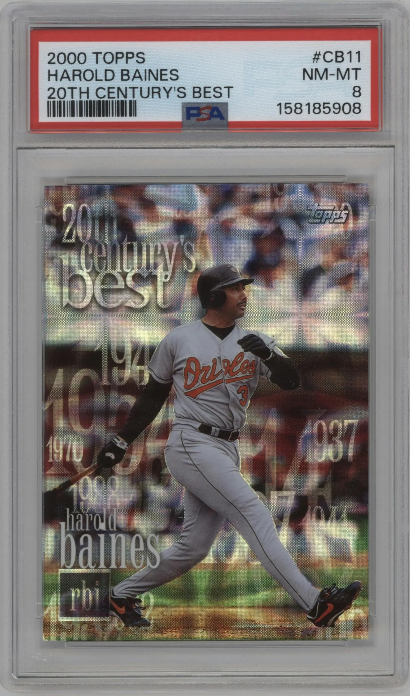 2000 Topps 20th Century's Best Harold Baines #CB11 PSA 8