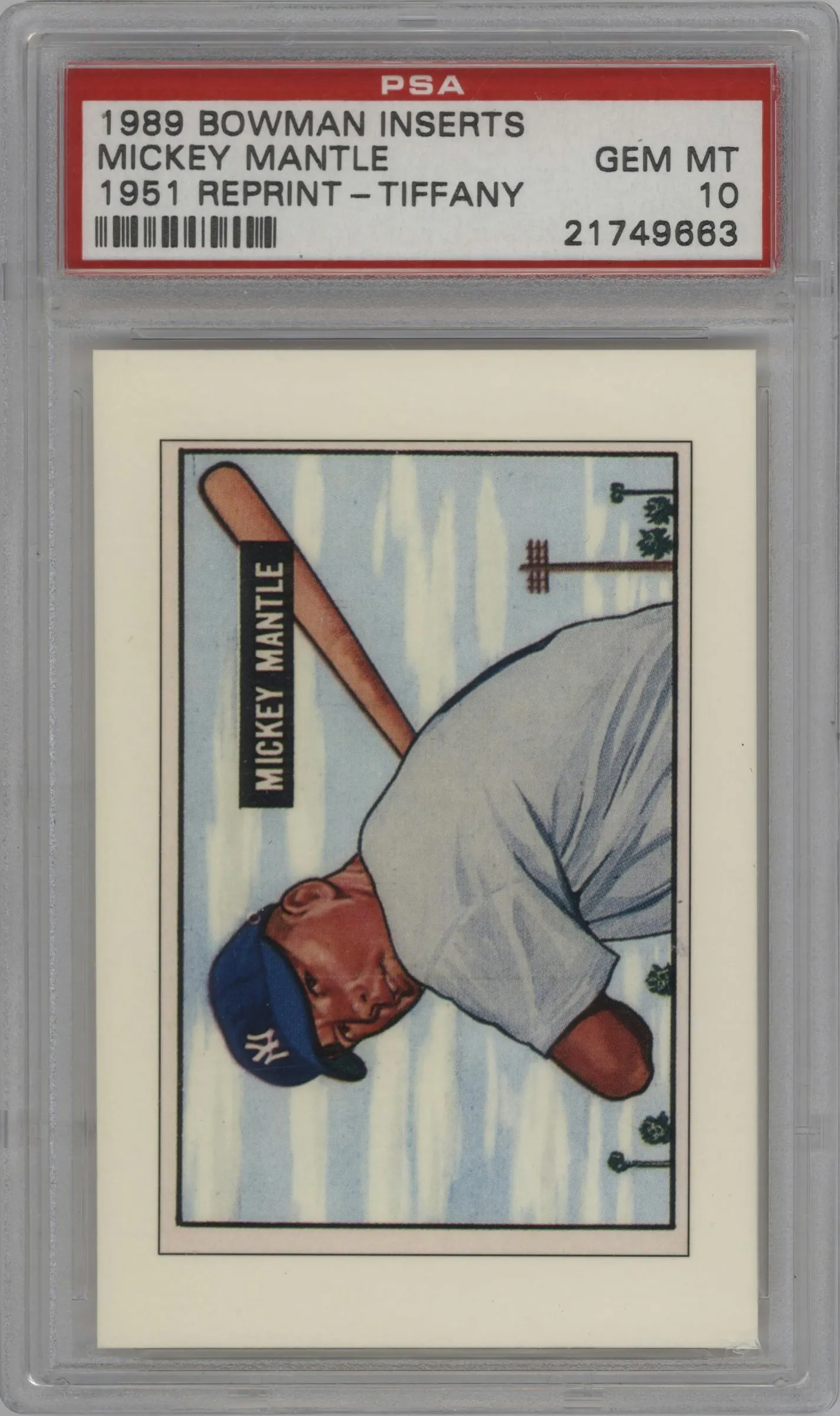 1989 Bowman Reprint Sweepstakes Mickey Mantle Collector's Edition (Tiffany) #NNO PSA 10