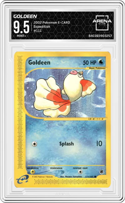 2002 Pokemon E-CARD Expedition Goldeen #111 ARENA CLUB 9.5