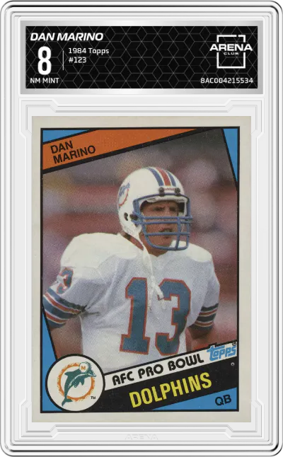 1984 Topps Dan Marino #123 ARENA CLUB 8