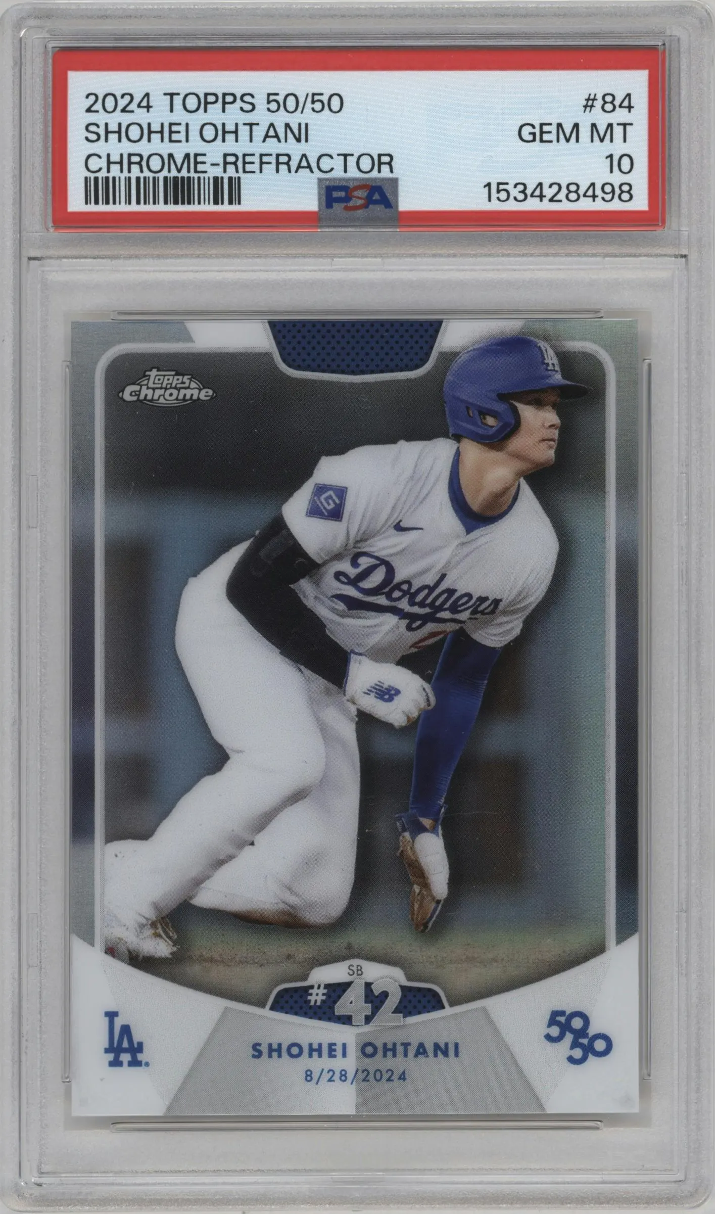 2024 Topps 50/50 Shohei Ohtani Chrome Refractor #84 PSA 10