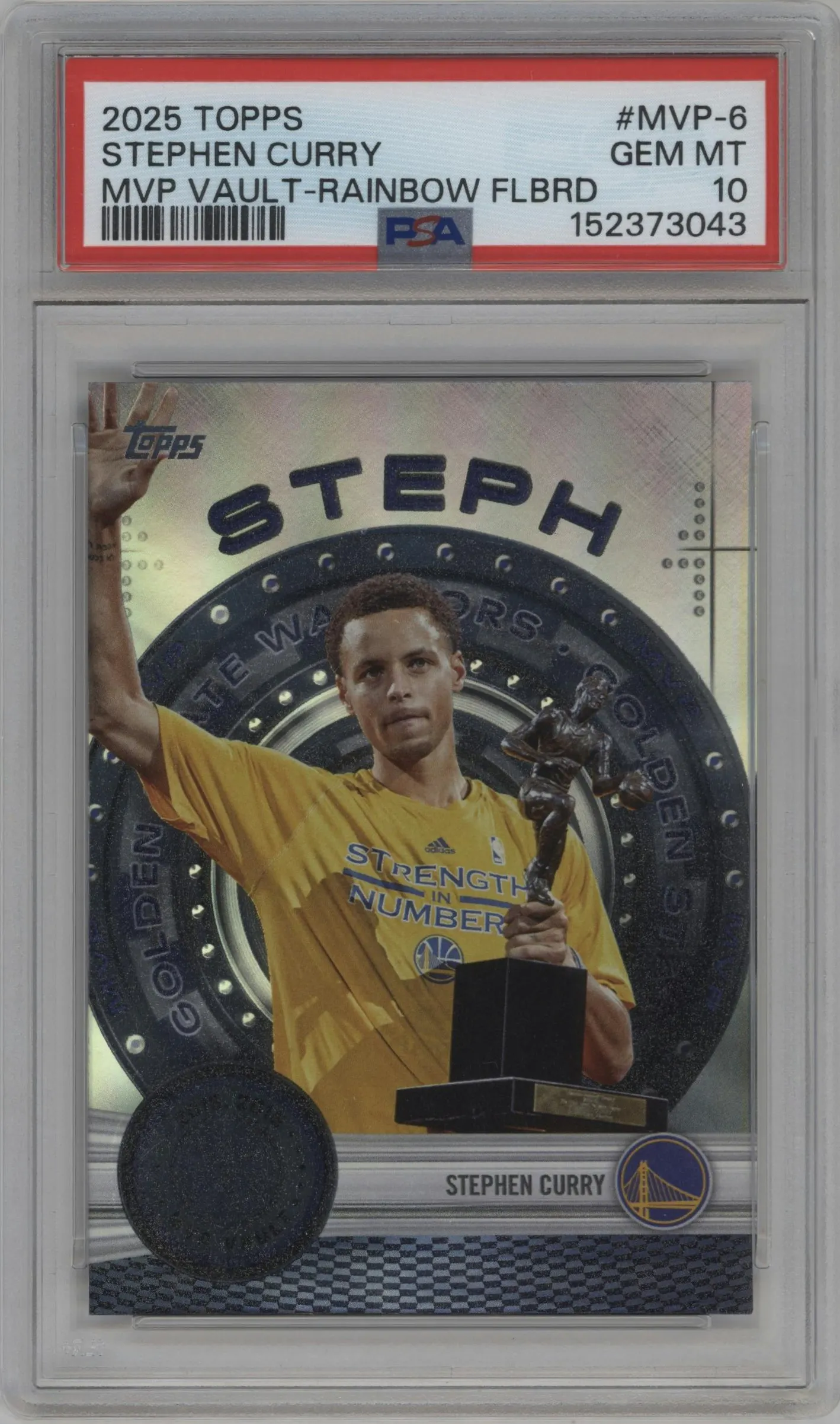 2025 Topps MVP Vault Stephen Curry Rainbow Foilboard #MVP-6 PSA 10