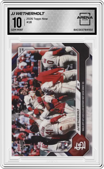 2026 Topps Now JJ Wetherholt #18 ARENA CLUB 10