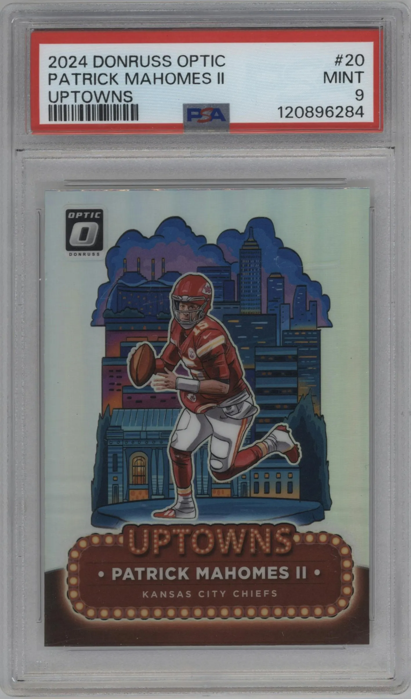 2024 Donruss Optic Uptowns Patrick Mahomes II PSA 9