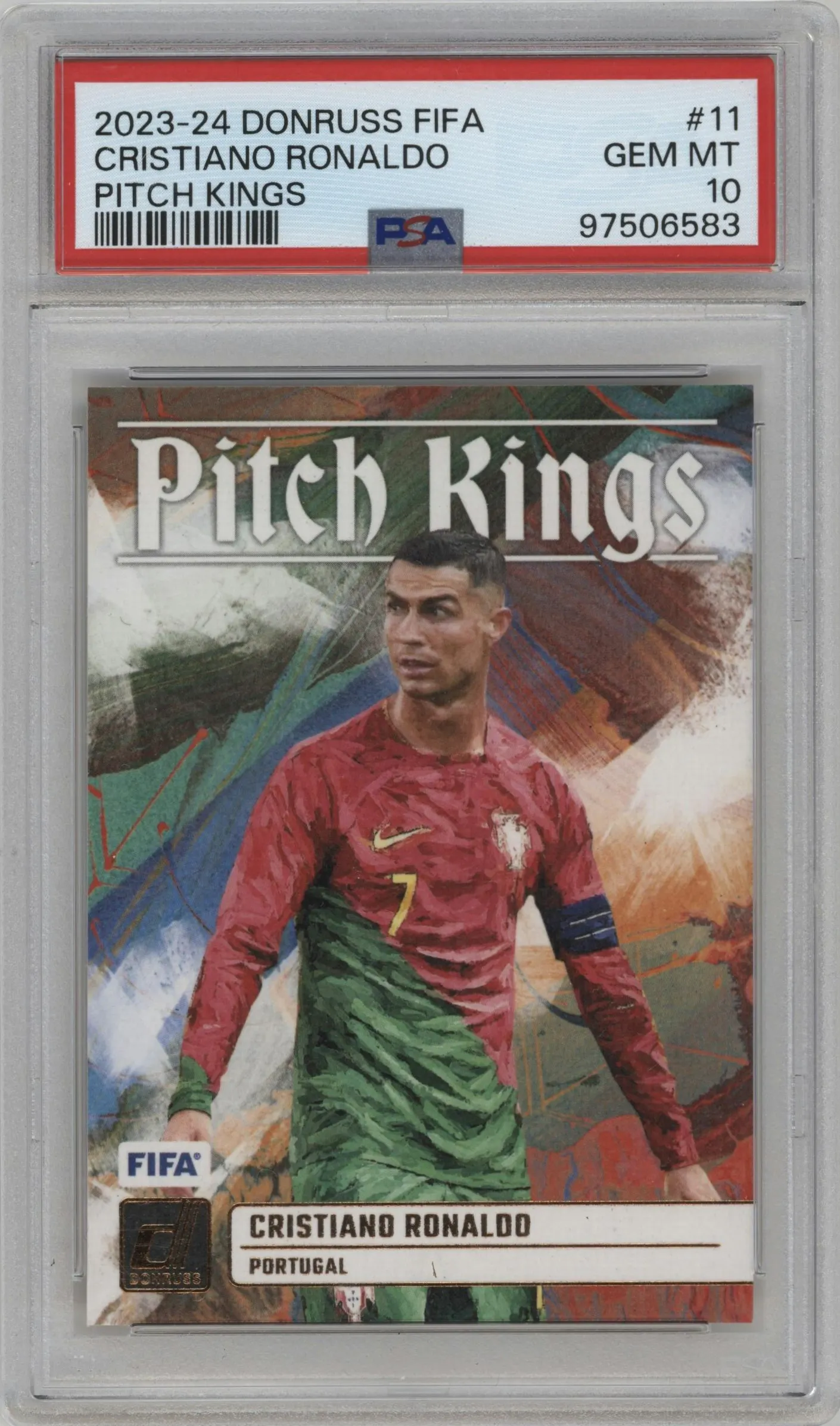 2023 Panini Donruss Pitch Kings Cristiano Ronaldo #11 PSA 10