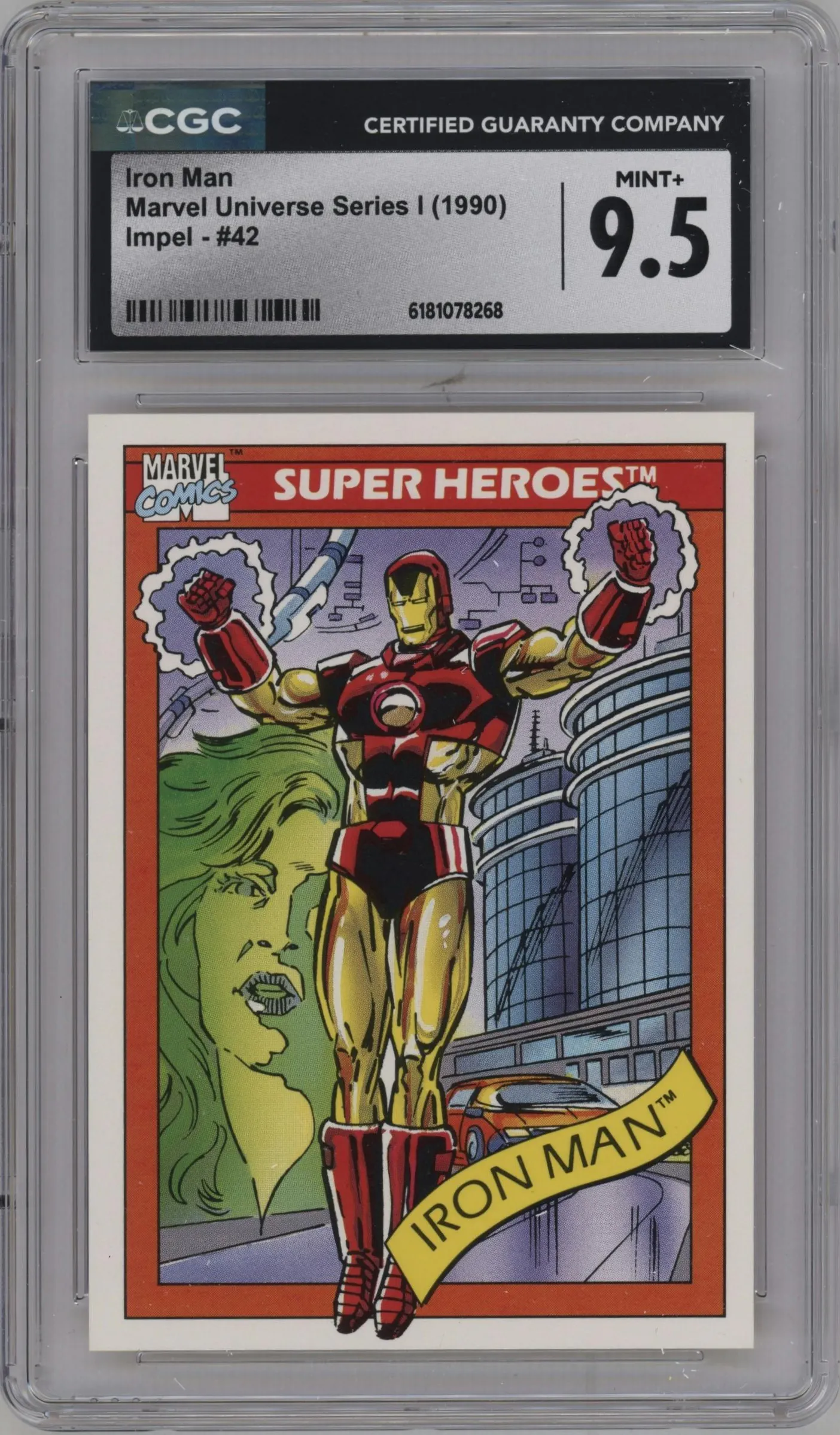1990 Impel Marvel Universe Iron Man #42 CGC 9.5