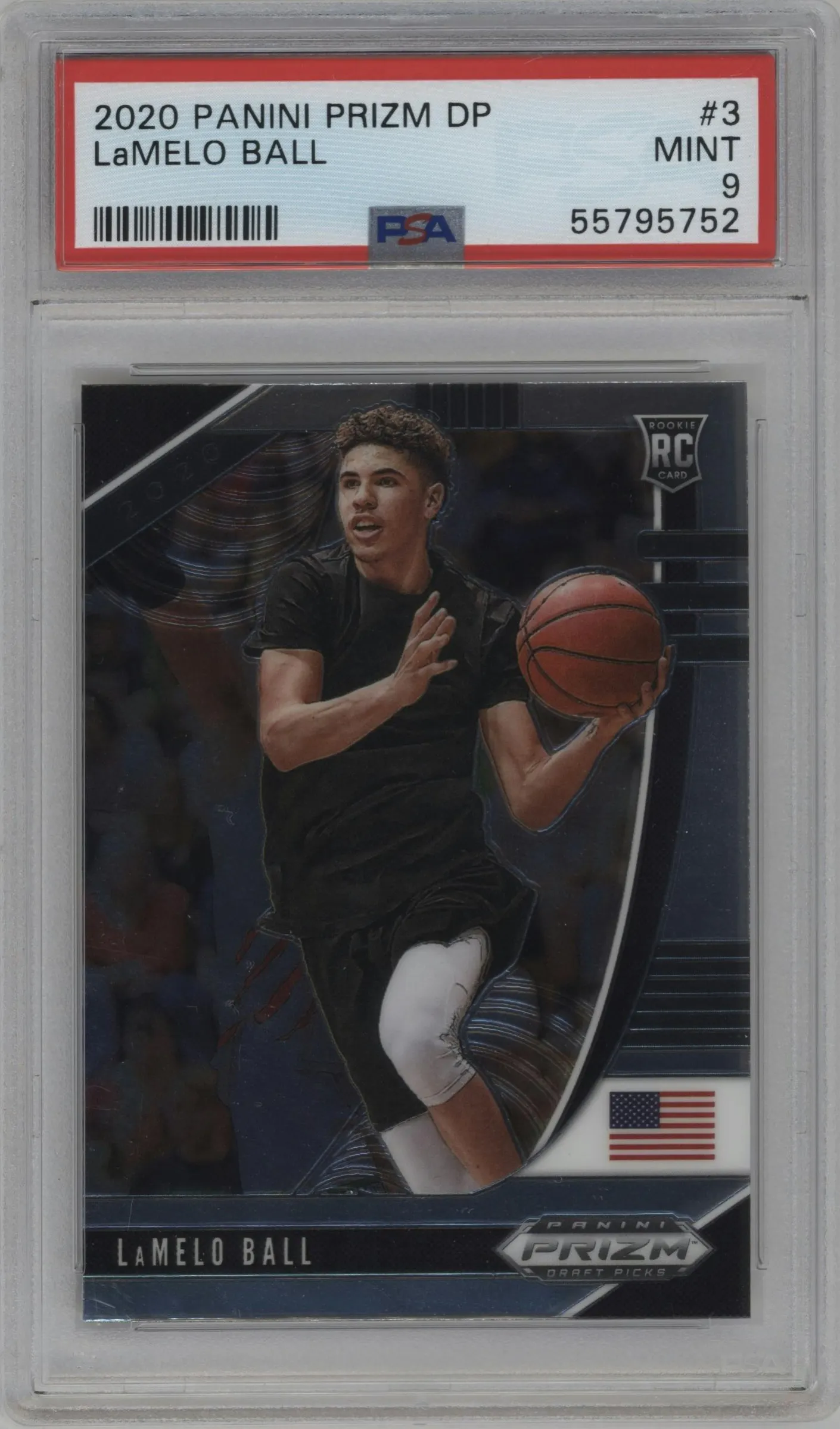 2020 Panini Prizm Draft Picks LaMelo Ball PSA 9