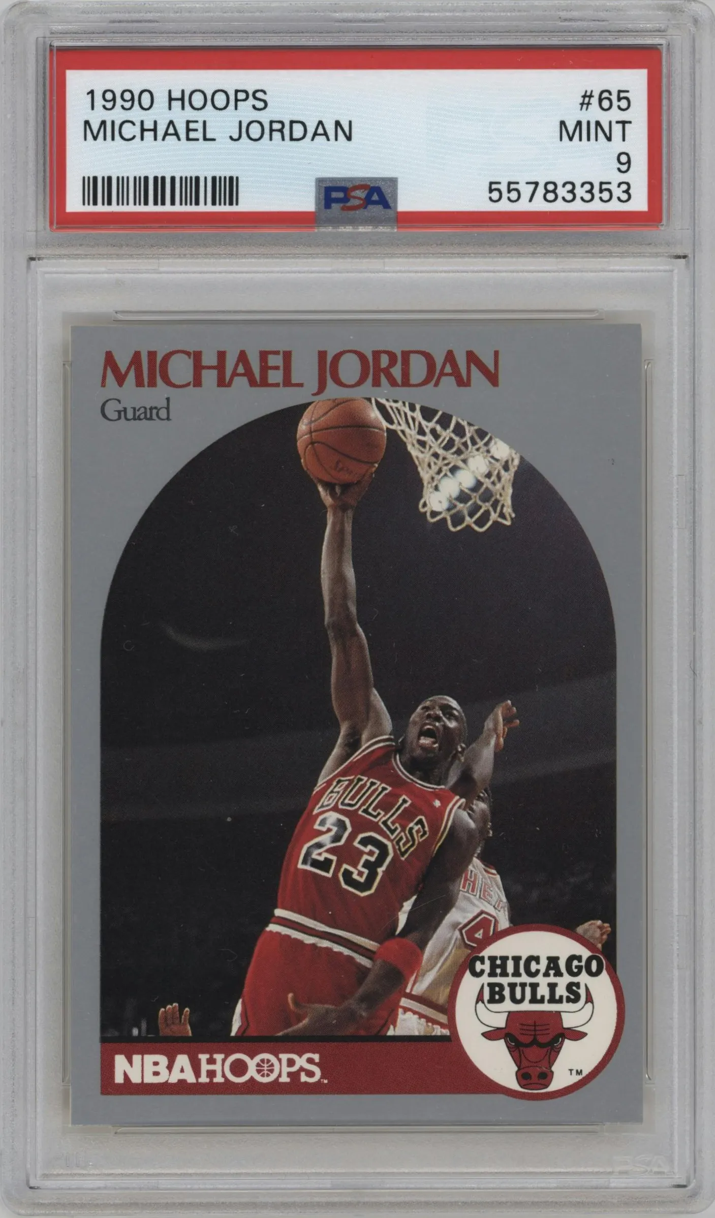 1990 NBA Hoops Michael Jordan PSA 9