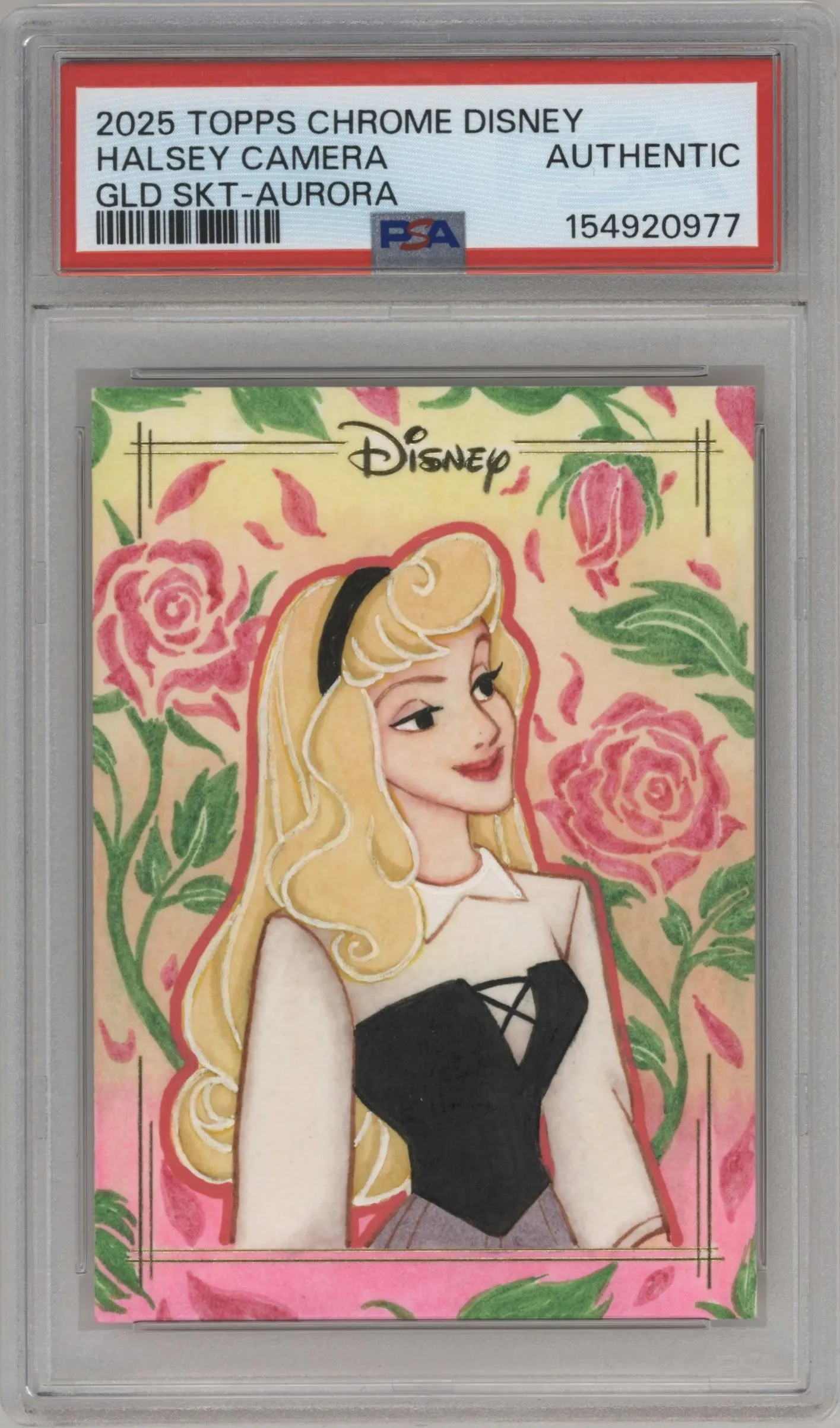 2025 Topps Chrome Disney Sketch Artists Gold Halsey Camera PSA AUTHENTIC #NNO PSA